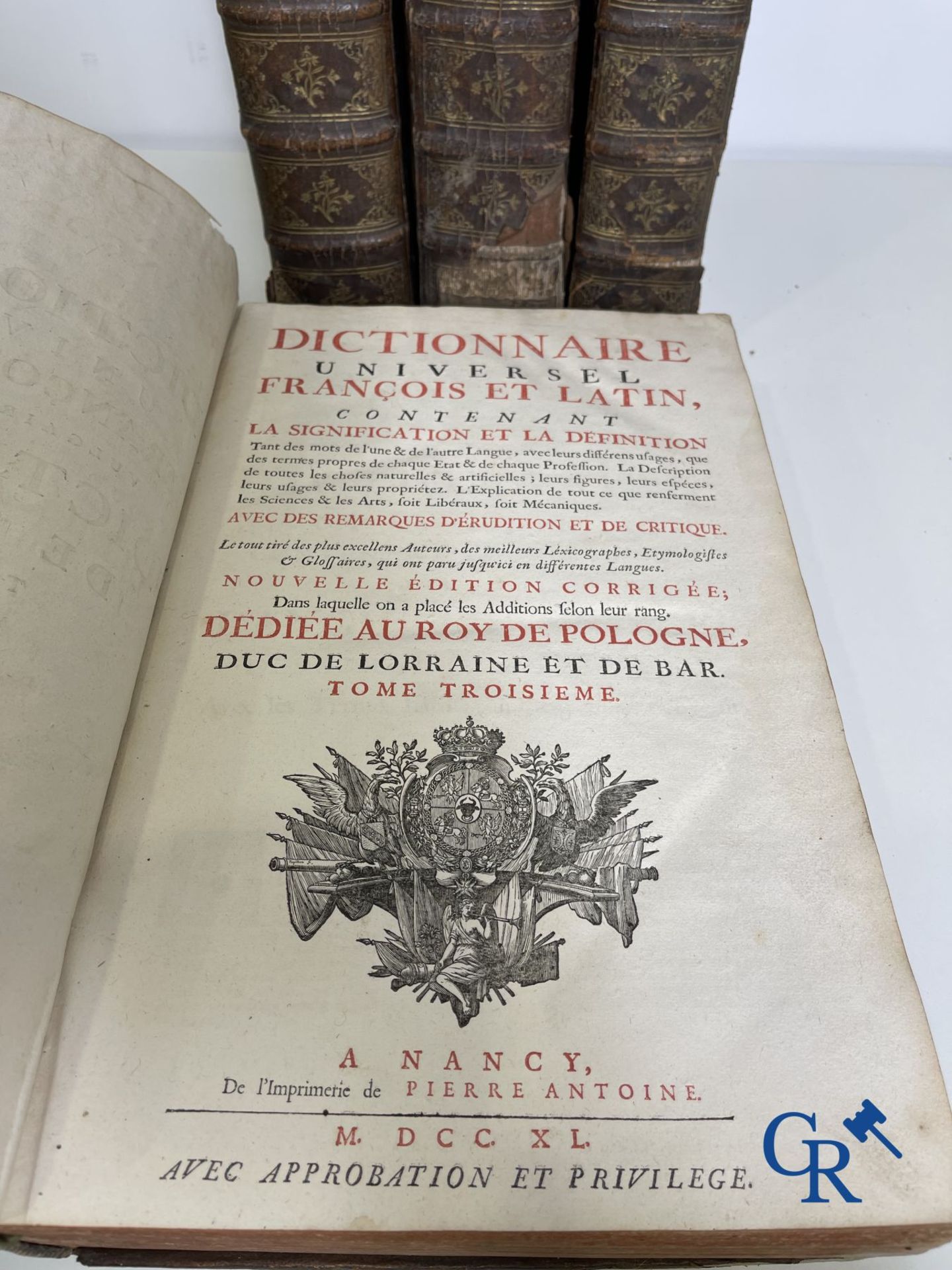 Early printed books: Dictionnaire de Trévoux, Pierre Antoine 1740. - Image 9 of 18
