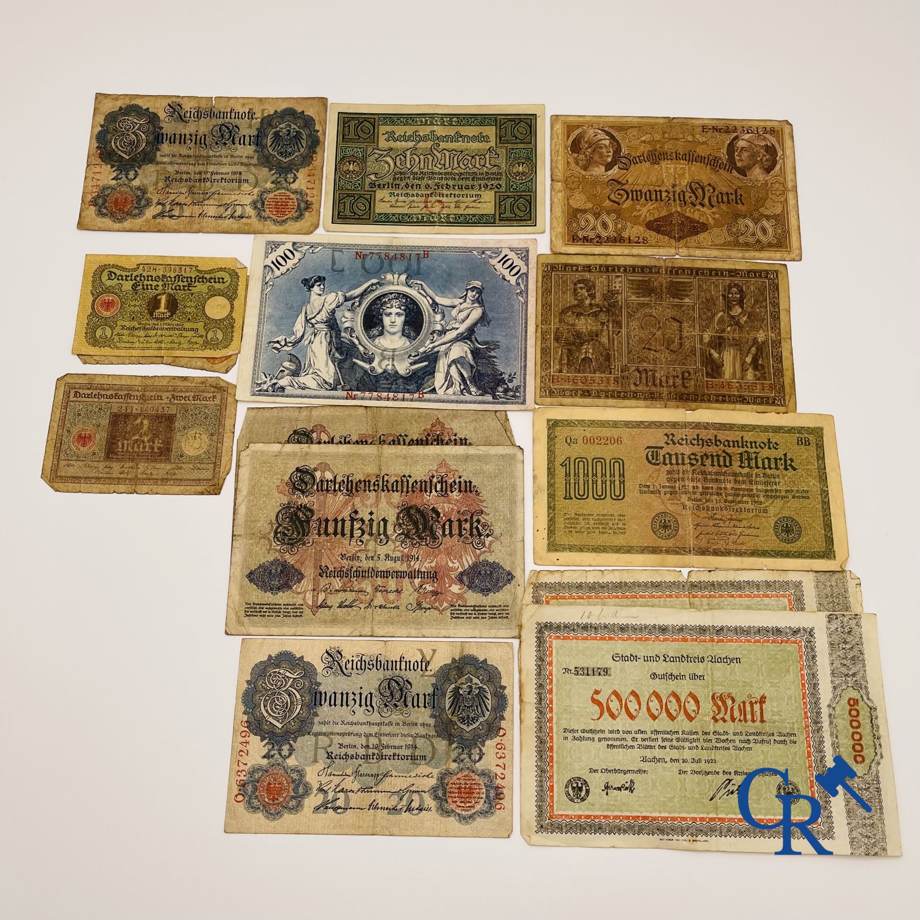 Coins: Large lot of German banknotes. - Image 4 of 7