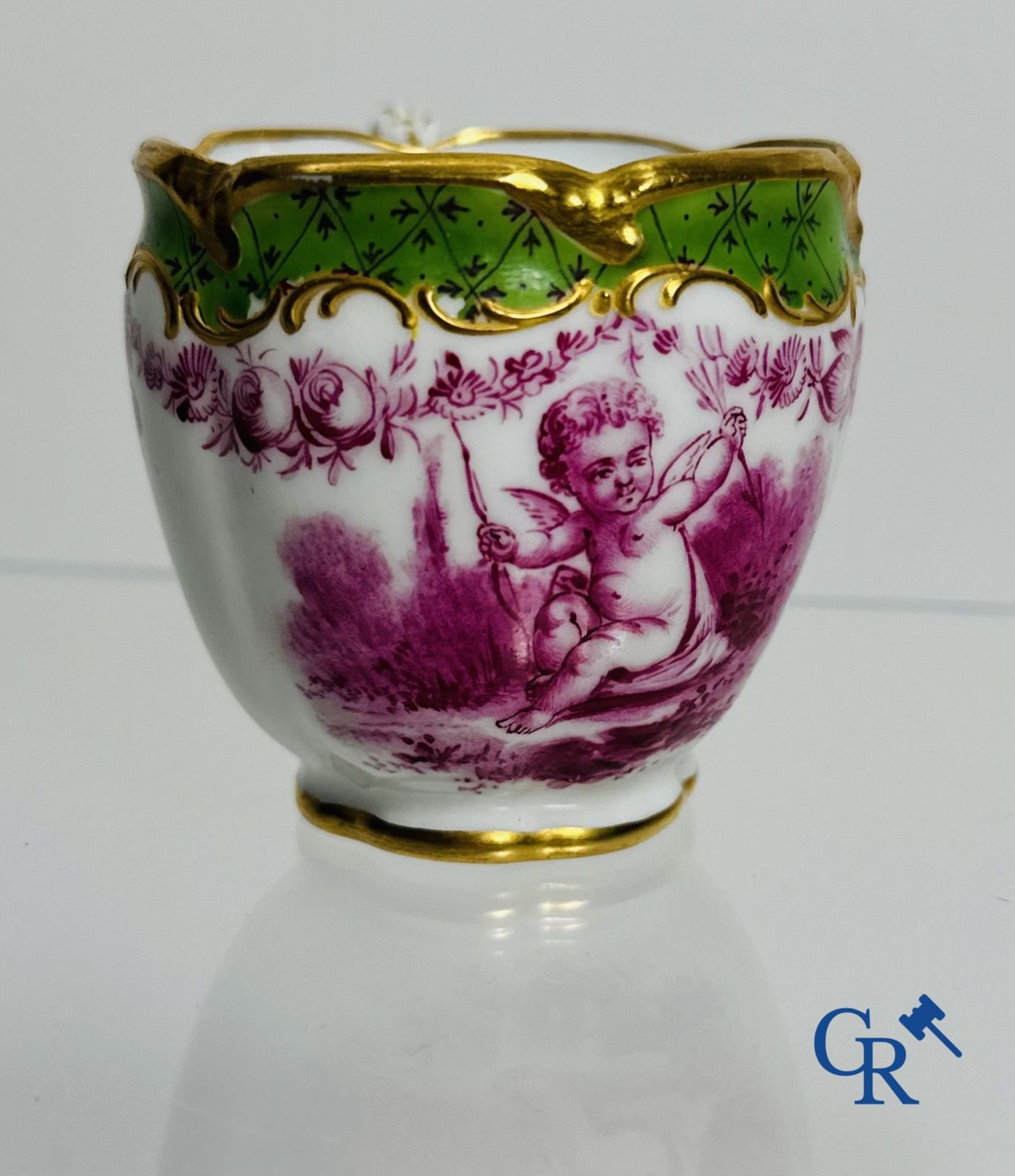 5-piece tableware so-called "egoist"  in multi-coloured decorated and raised decorated and gilded po - Bild 7 aus 15