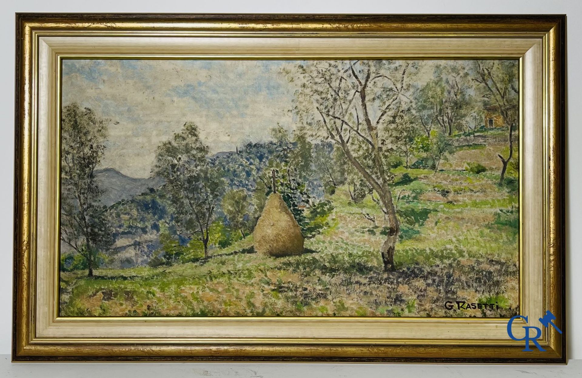 Georges Rasetti: (1889 - 1957)  3 paintings oil on panel. Le Vallon. - Image 2 of 7