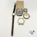 Timepieces: Lot of 3 Omega timepieces, a women's Rolex timepiece and a Breitling movement.