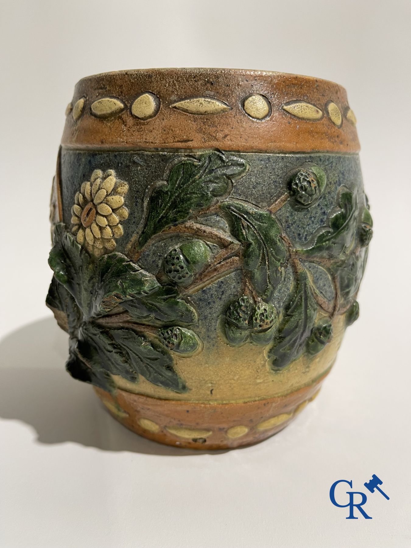 A Torhout tobacco pot Armand Maes-Platteau and a mug in Flemish pottery. - Image 3 of 14