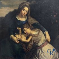 Religious painting: oil on panel. 17th-18th century.