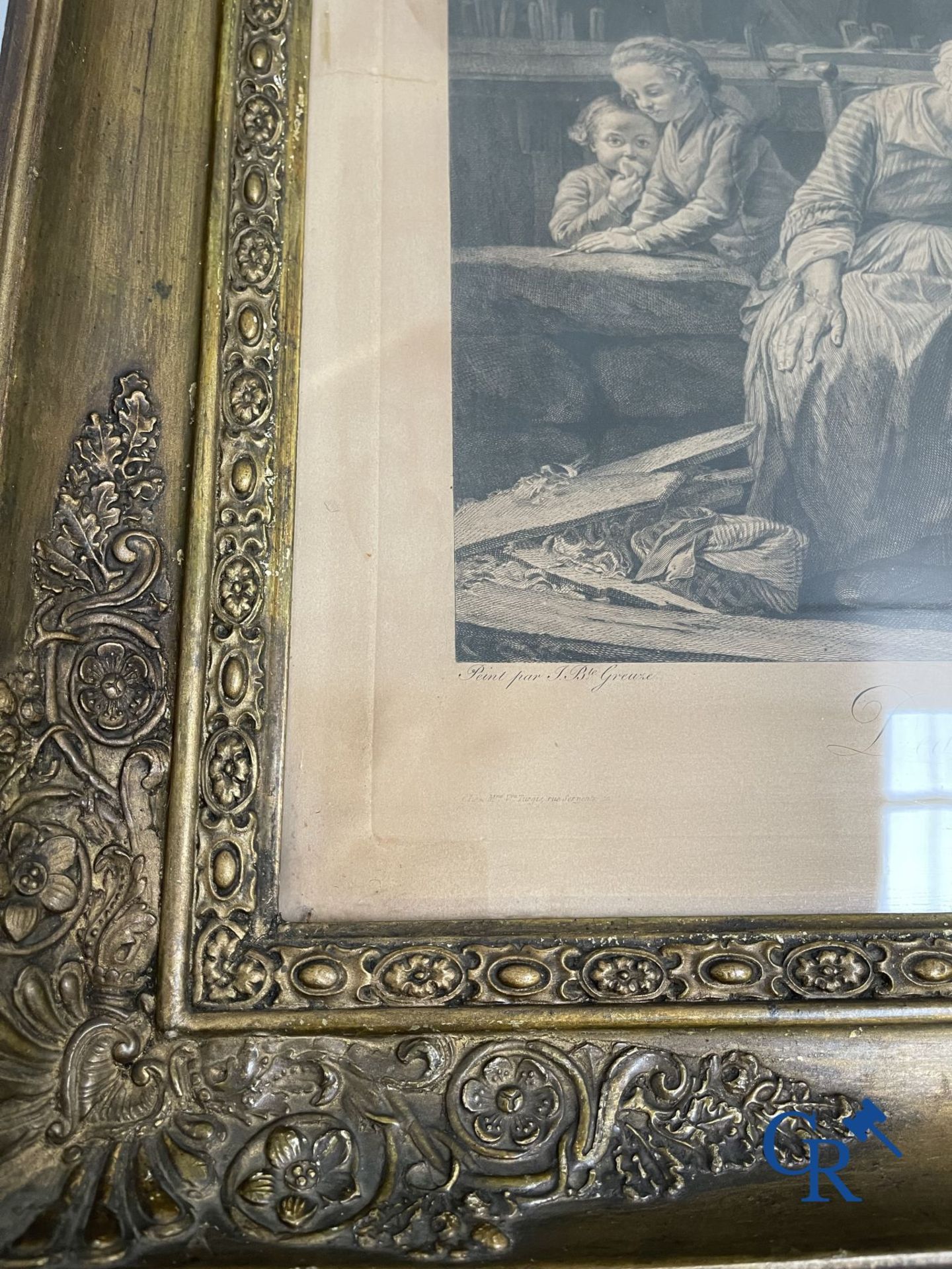 A lot of 3 framed engravings. 18th-19th century. - Bild 6 aus 9