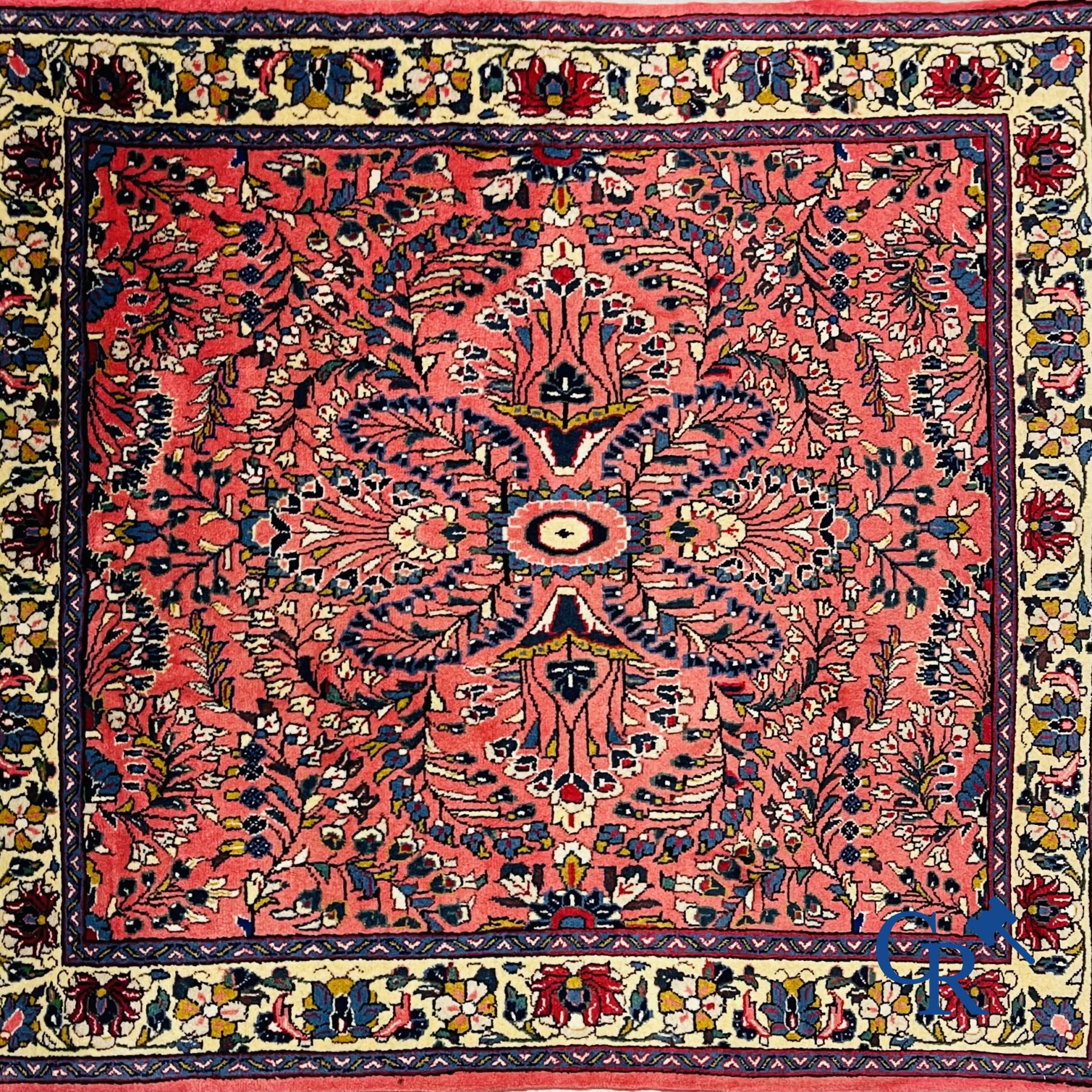 Oriental carpets: Iran, Sarouk. Hand-knotted Persian carpet in wool.