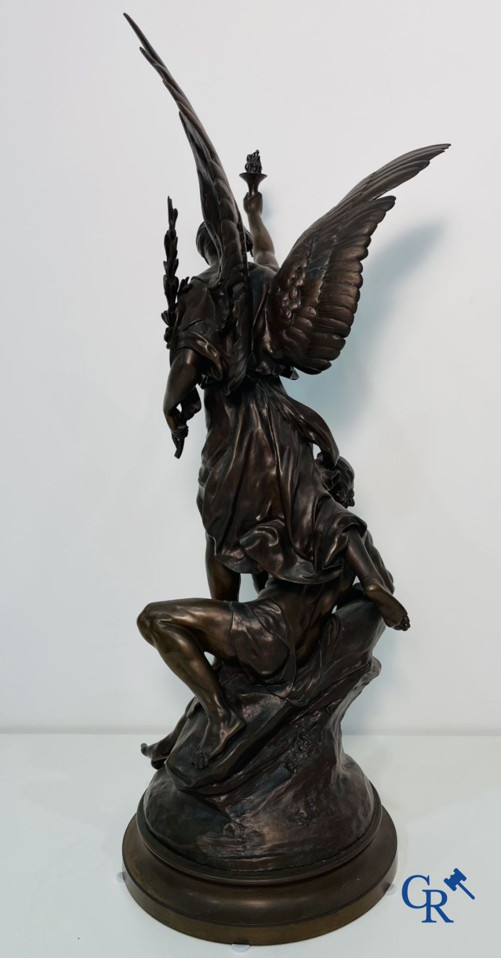 Emile Louis Picault: (Paris 1833 - 1915) Bronze sculpture. Le Génie du Progrès. - Bild 12 aus 17