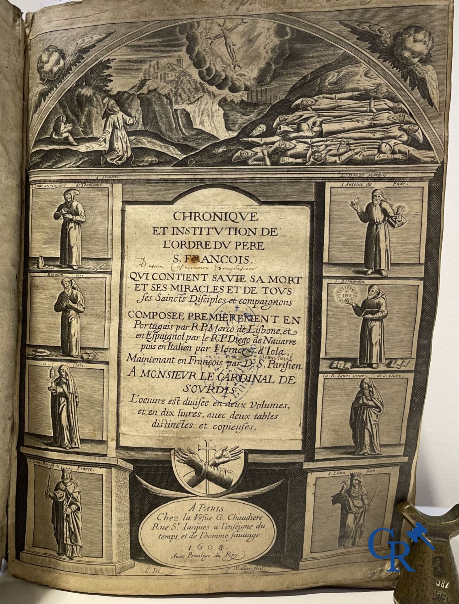 Early Printed Books: Marcos de Lisboa, Chronique et institution de l'ordre du Père S. François, Pari - Bild 19 aus 19