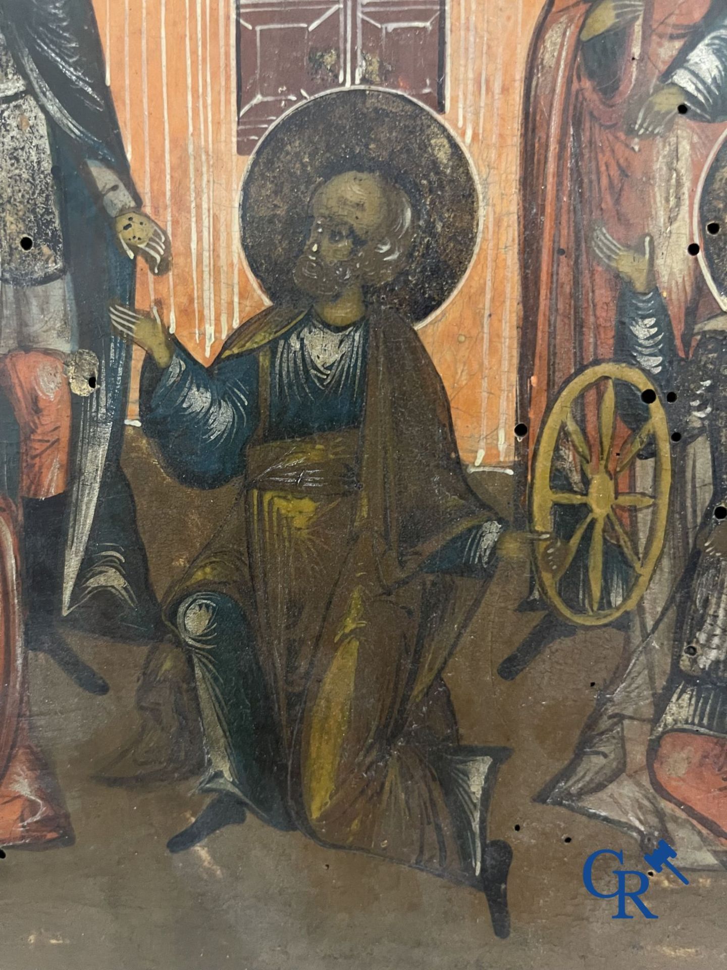 Icon: The nine martyrs of Cyzicus. 18th - 19th century. - Bild 11 aus 17
