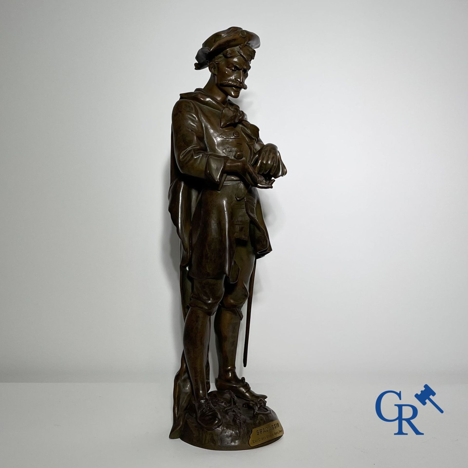 Bronze statue: Ferrand Ernest Justin, Spadassin. - Image 5 of 8