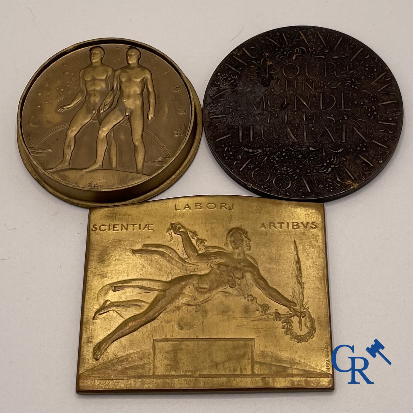 Medals: 3 bronze medals World Exhibition Brussels 1935 and 1958. - Image 2 of 5