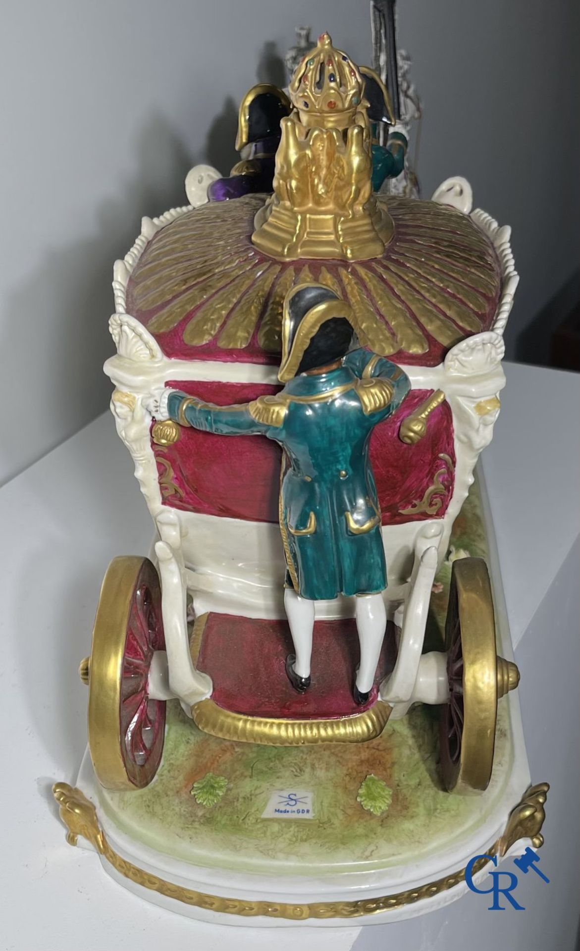 Porcelain: Saxony: "Voiture de mariage de Napoléon 1er". - Bild 9 aus 10