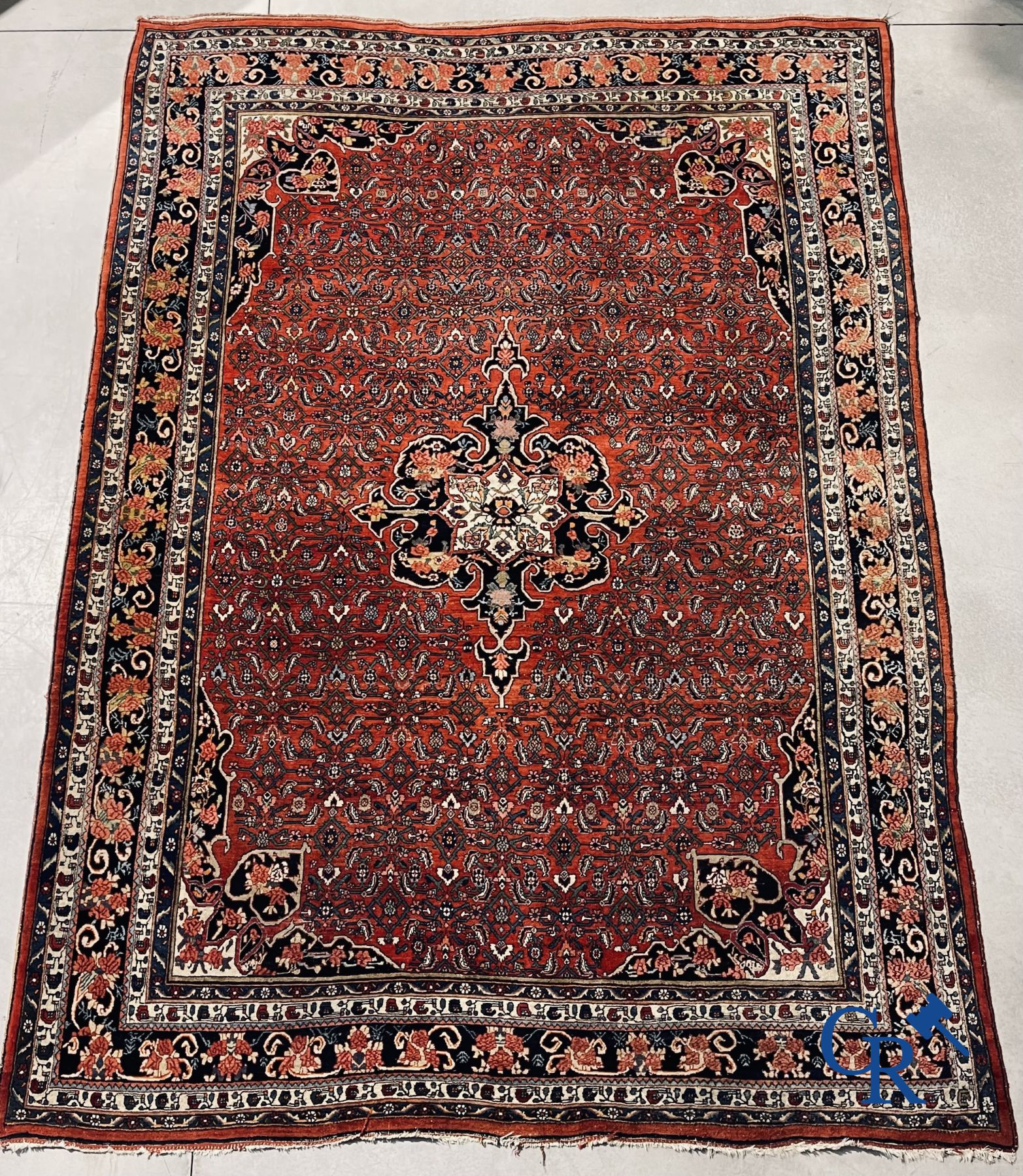 Persian carpet: Iran. Large Heriz carpet. - Image 3 of 14