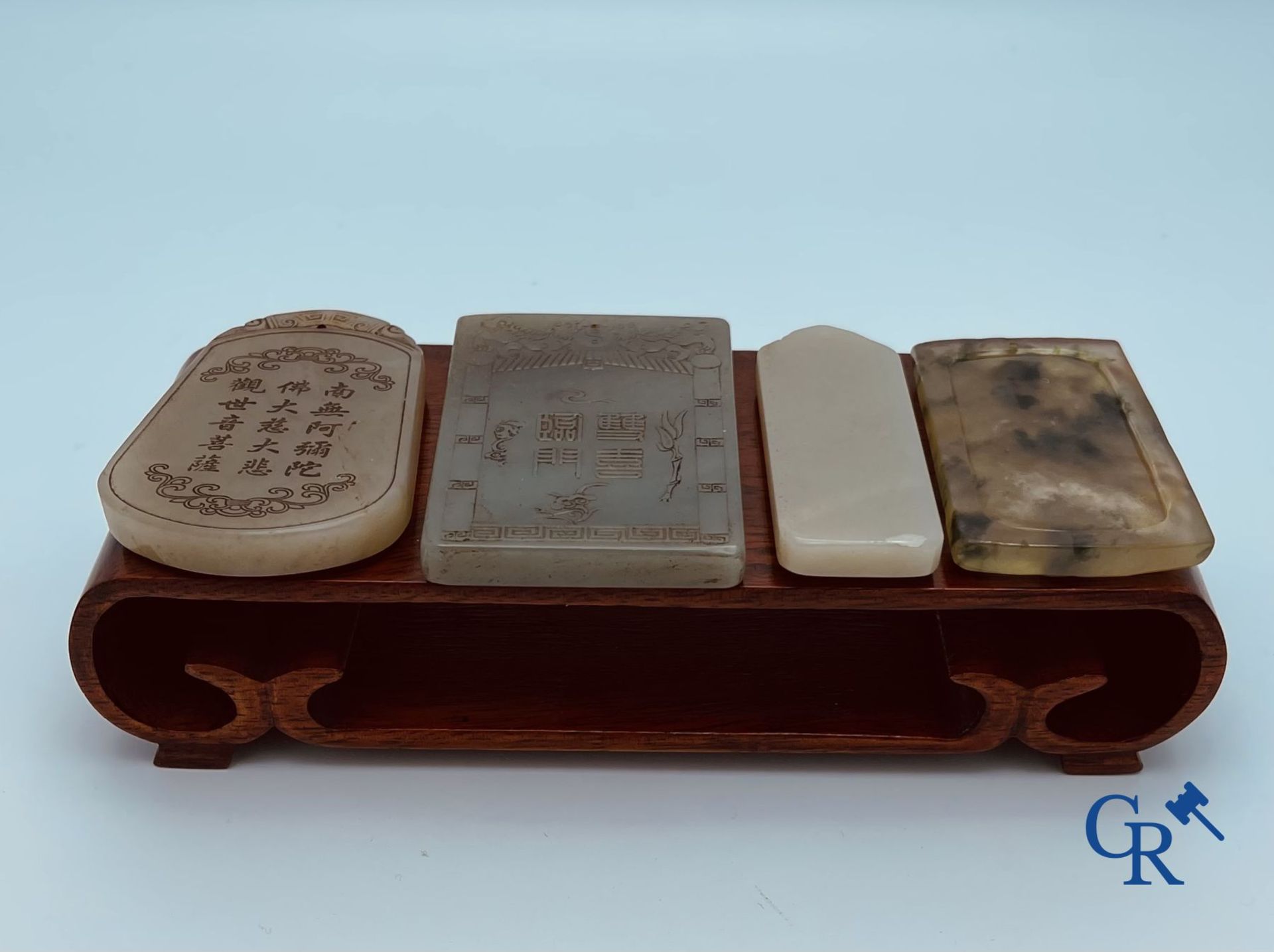 Asian art: 7 Chinese jade amulets. 19th-20th century. - Image 3 of 4