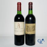 Wines. Bordeaux. Château Latour 1977 and Château Lafite Rothschild 1973.