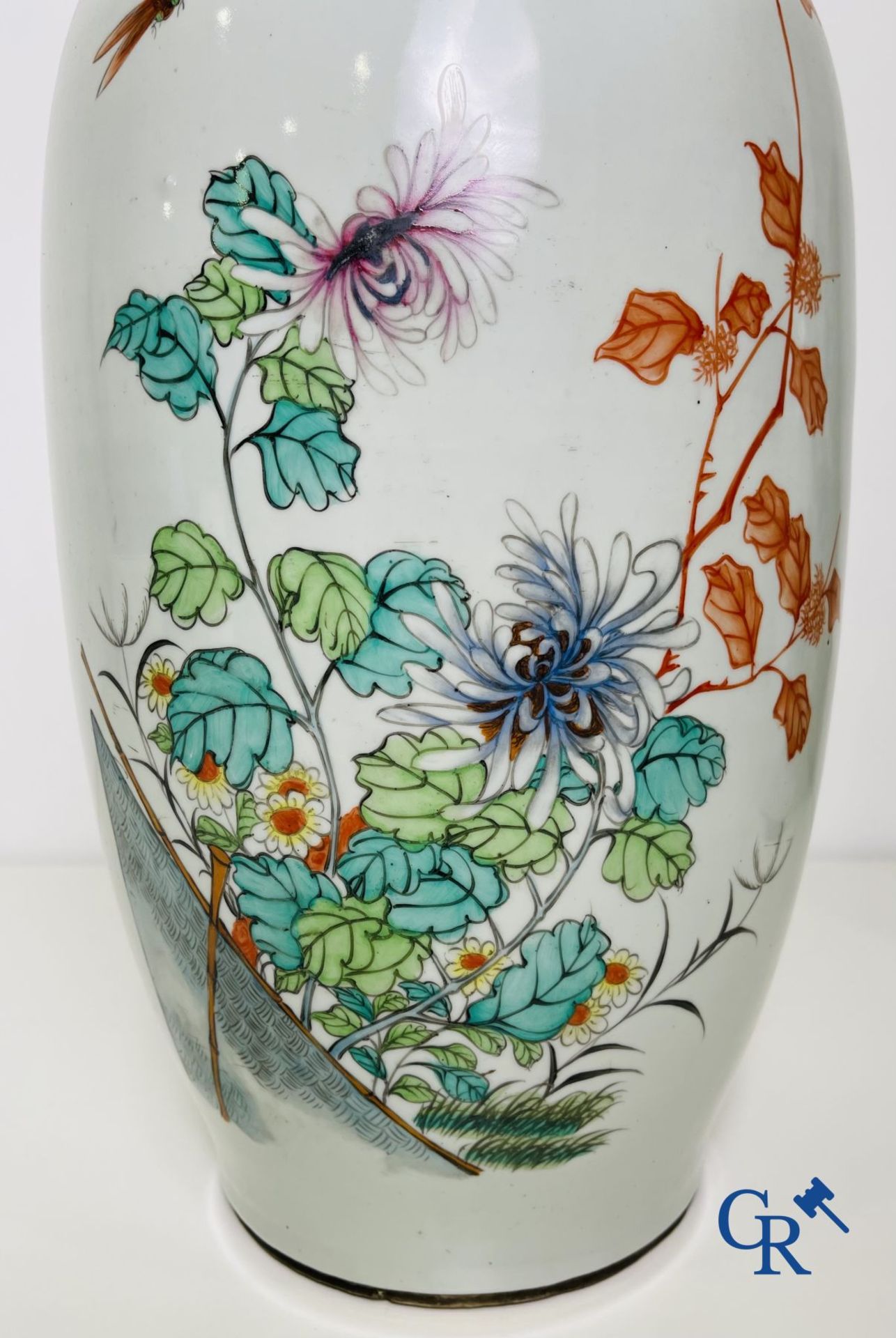 Chinese porcelain: A pair of Chinese vases with a double decor. - Image 20 of 30