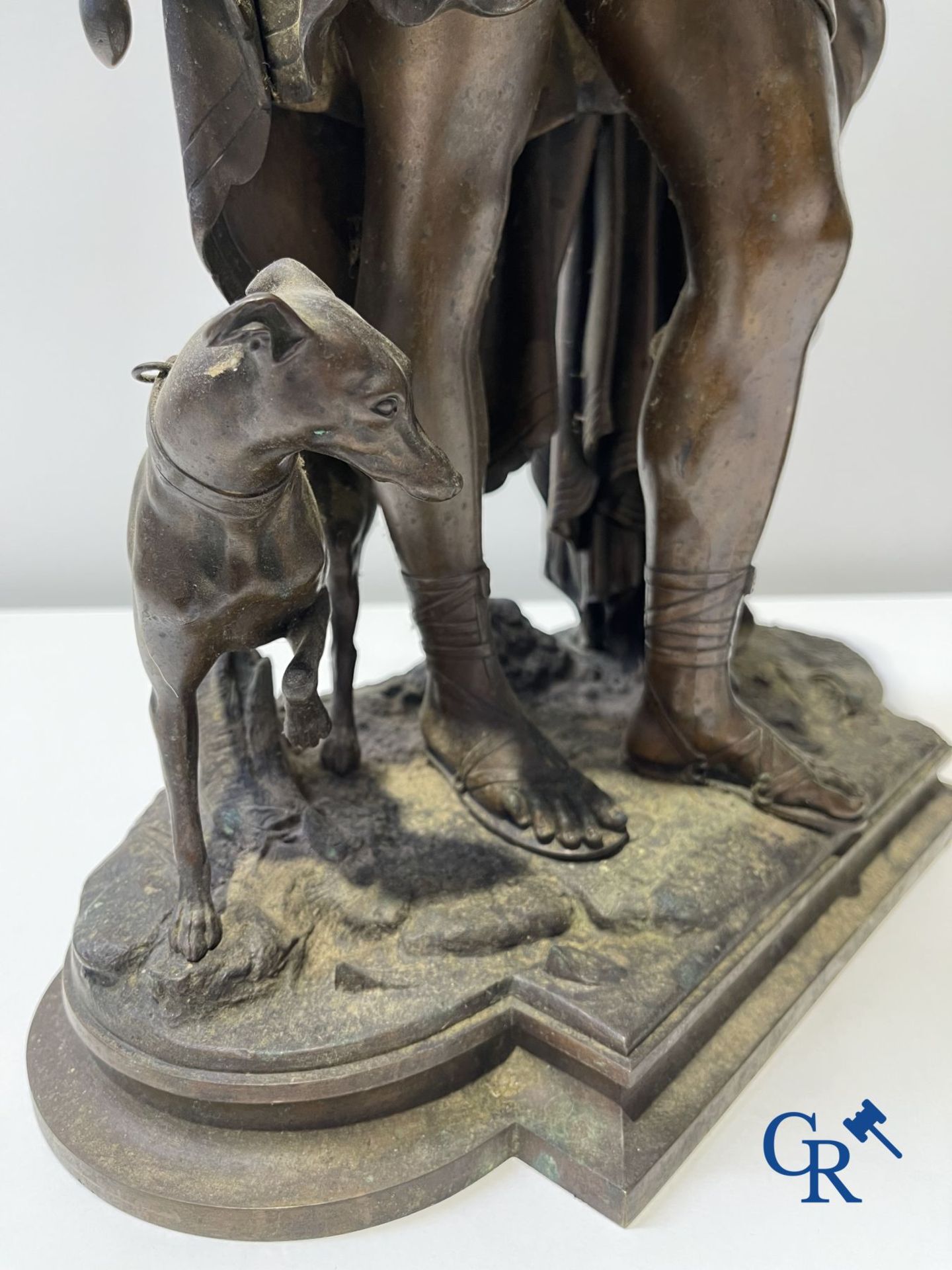 2 Bronze sculptures. Leon Grégoire and Leon Pilet "Allégorie de la fidélité". 19th century. - Image 10 of 21