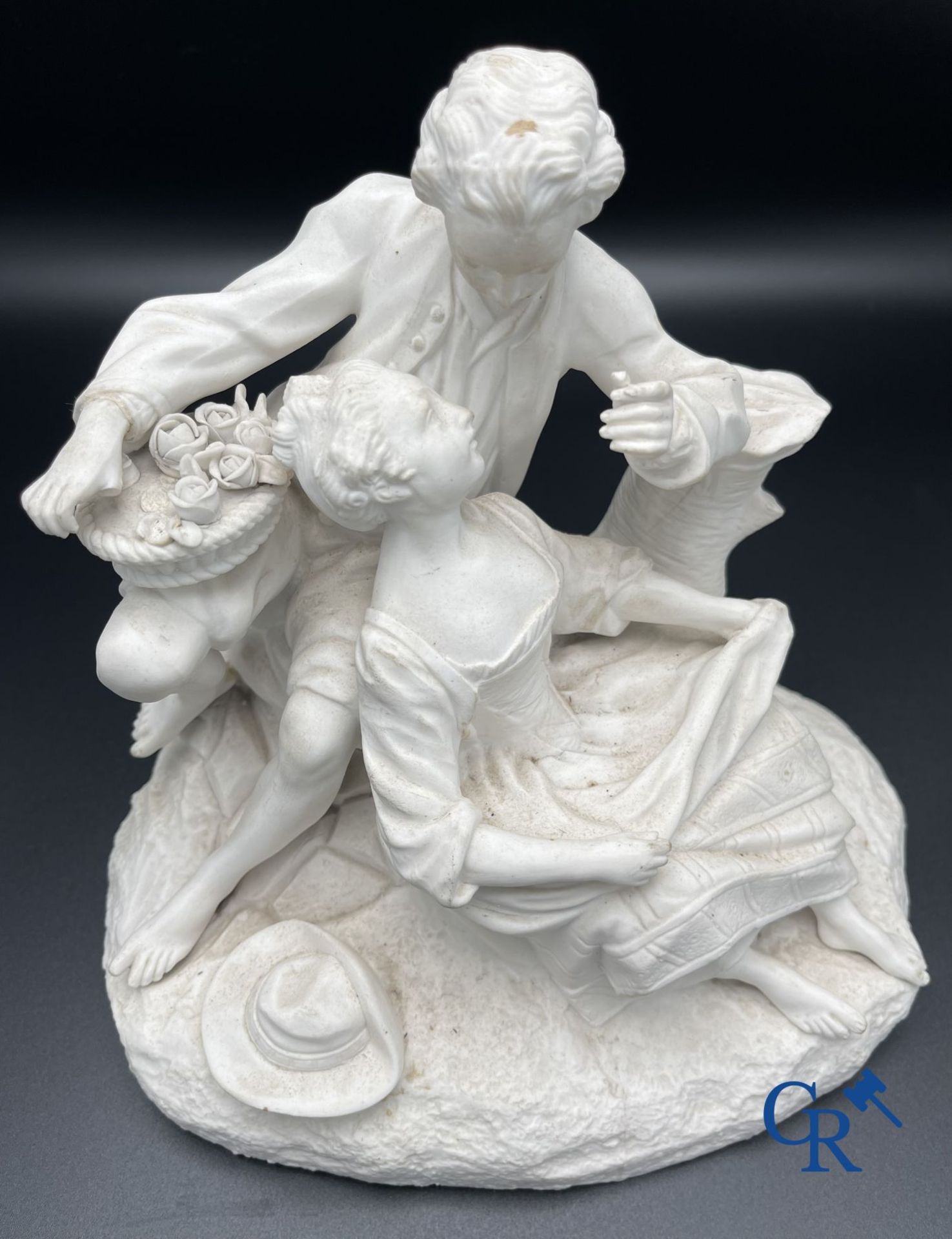 Sèvres: Biscuit group in Sèvres porcelain. late 18th century. - Image 6 of 9