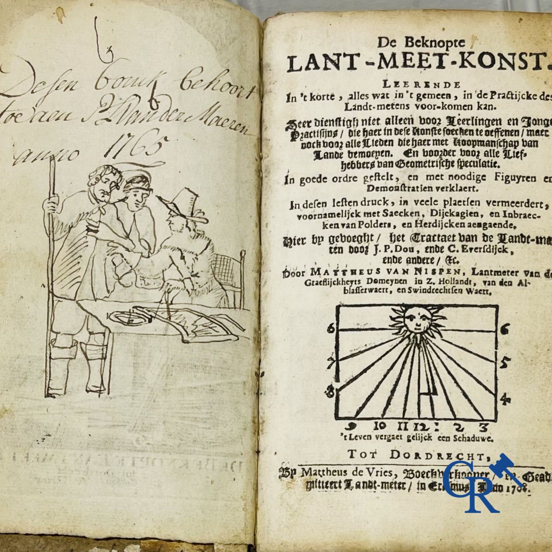 Early printed books: Mattheus Van Nispen. De Beknopte Lant-Meet-Konst. With Mattheus de Vries, in Do - Image 2 of 19