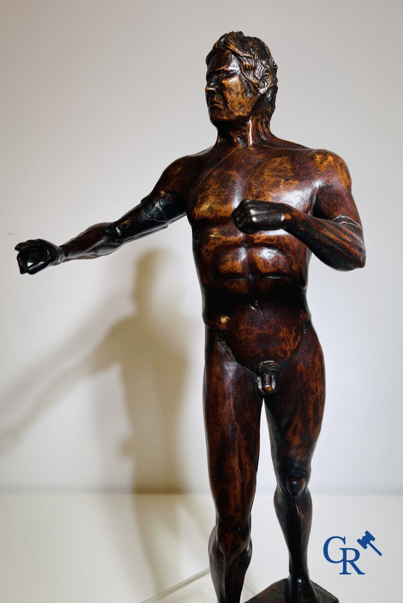 A wooden sculpted model of a standing man. Germany or Italy, 18th-19th century. - Bild 18 aus 19