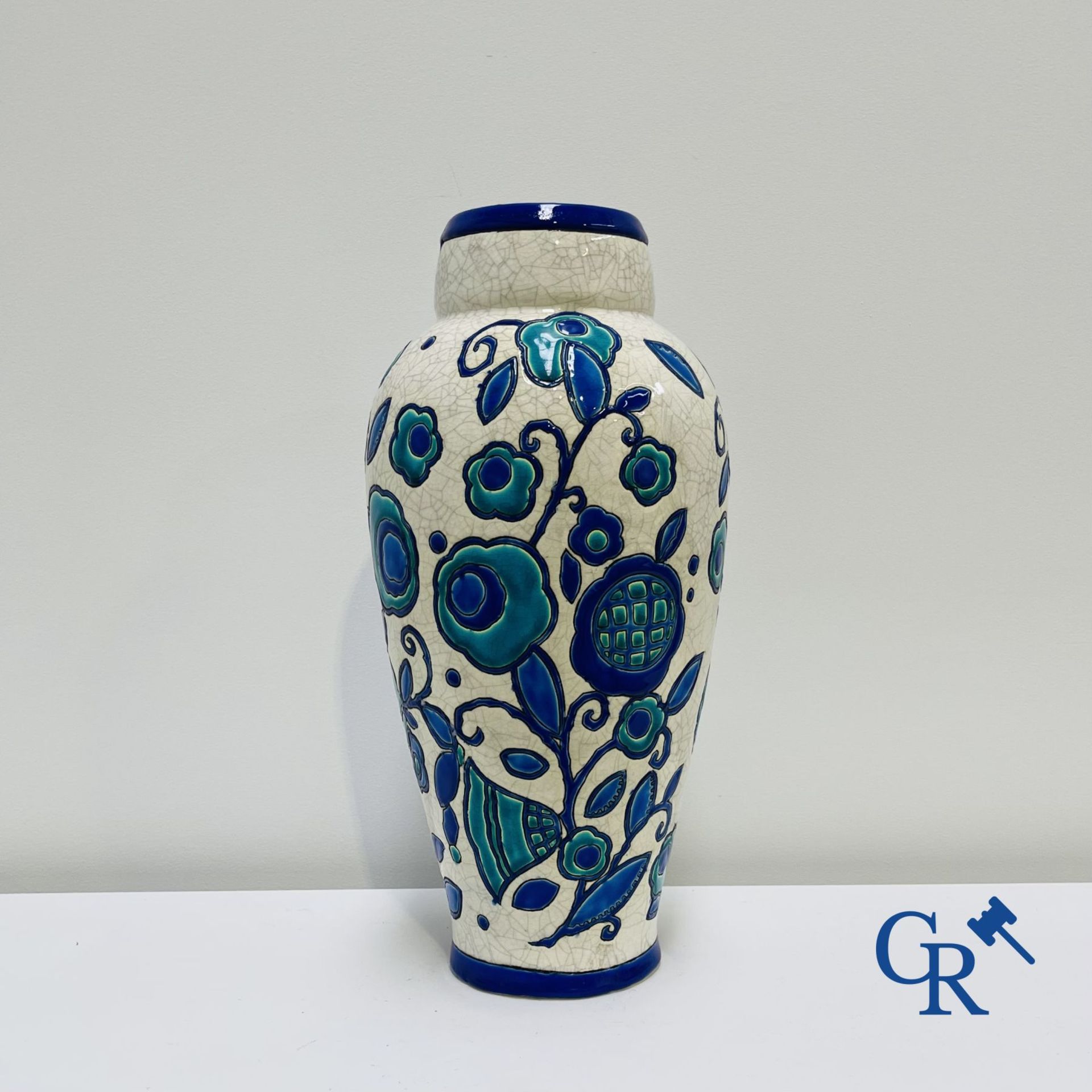 Art Deco: Boch La Louvière - Charles Catteau: Art Deco vase. - Image 2 of 5