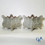 2 cast iron garden vases. LXVI style. 19th century.