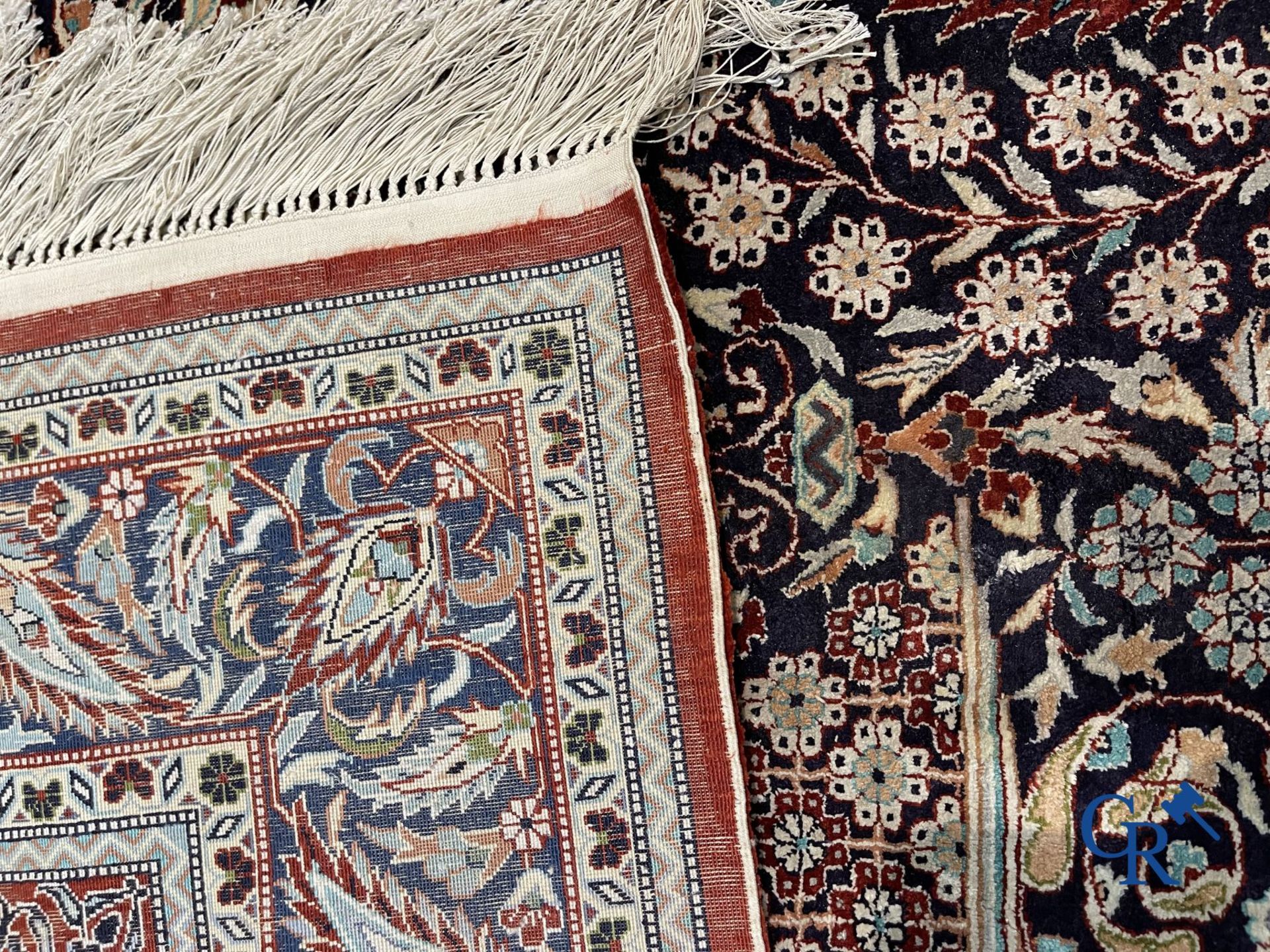 Carpet: Oriental carpet wool and silk - Image 13 of 13