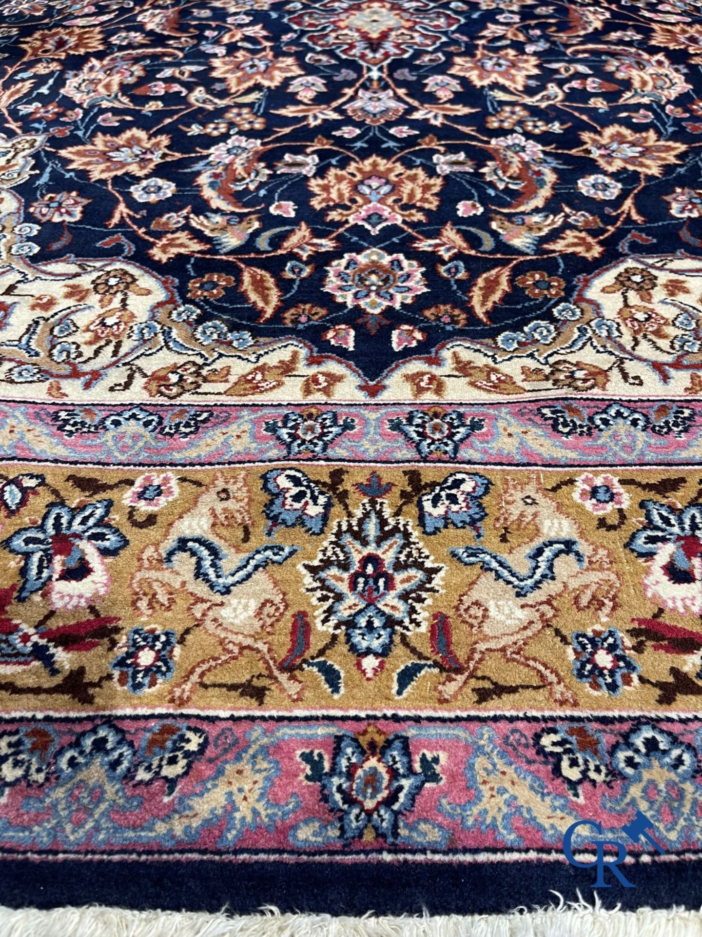 Oriental carpets: Isfahan, Iran. Large hand-knotted Persian carpet. - Image 11 of 11