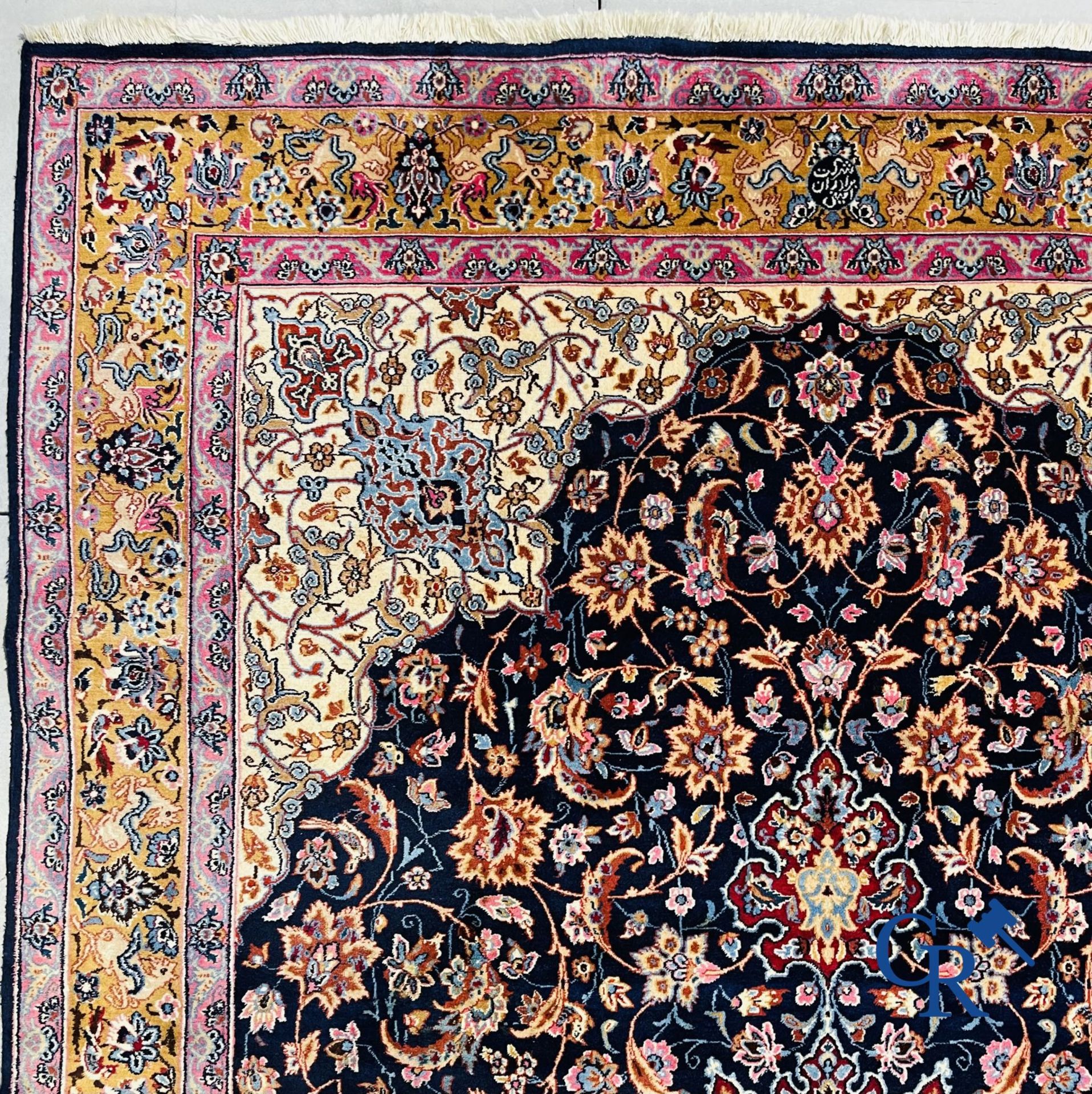 Oriental carpets: Isfahan, Iran. Large hand-knotted Persian carpet. - Image 5 of 11