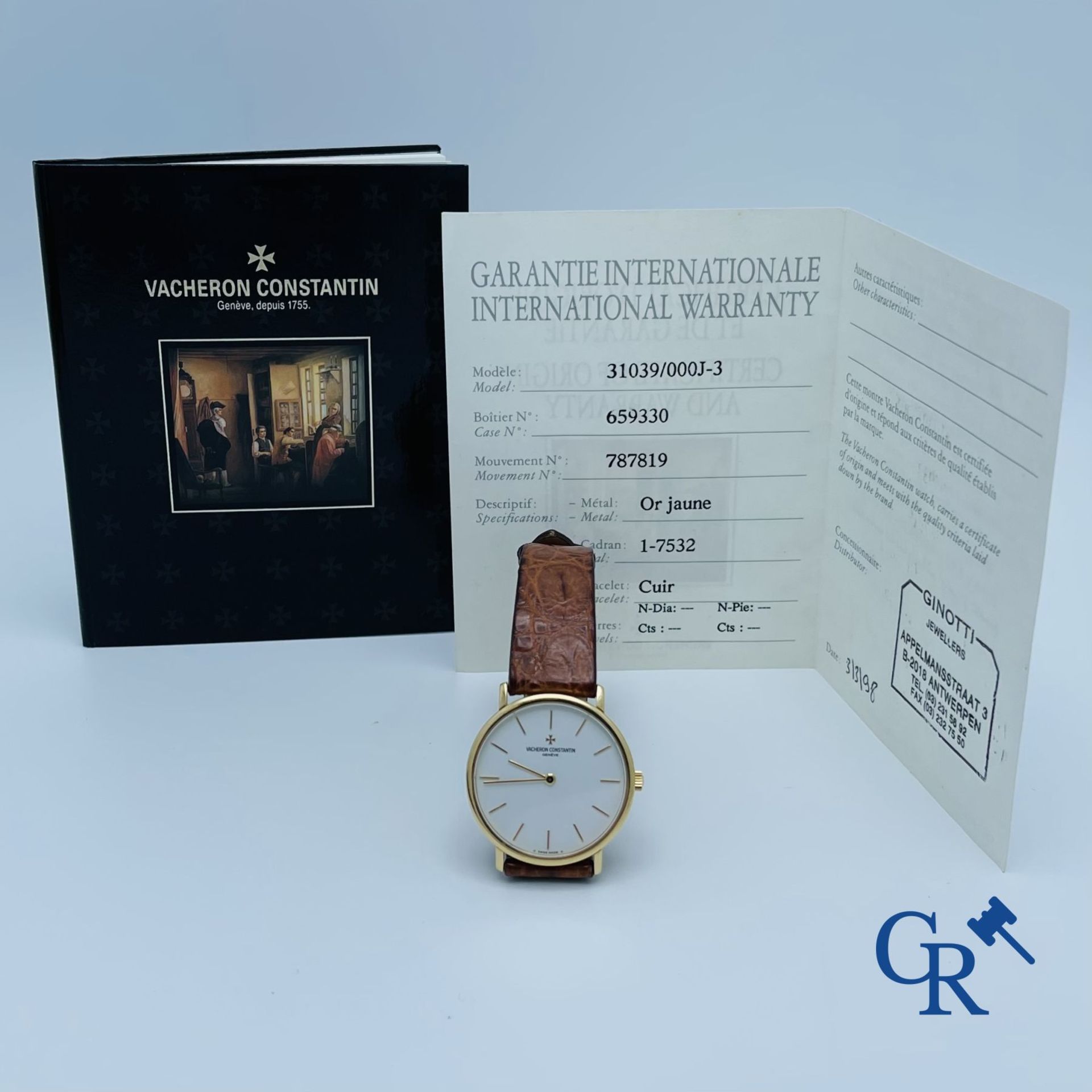 Vacheron Constantin Genève: A men's wristwatch in gold 18K (750°/00).