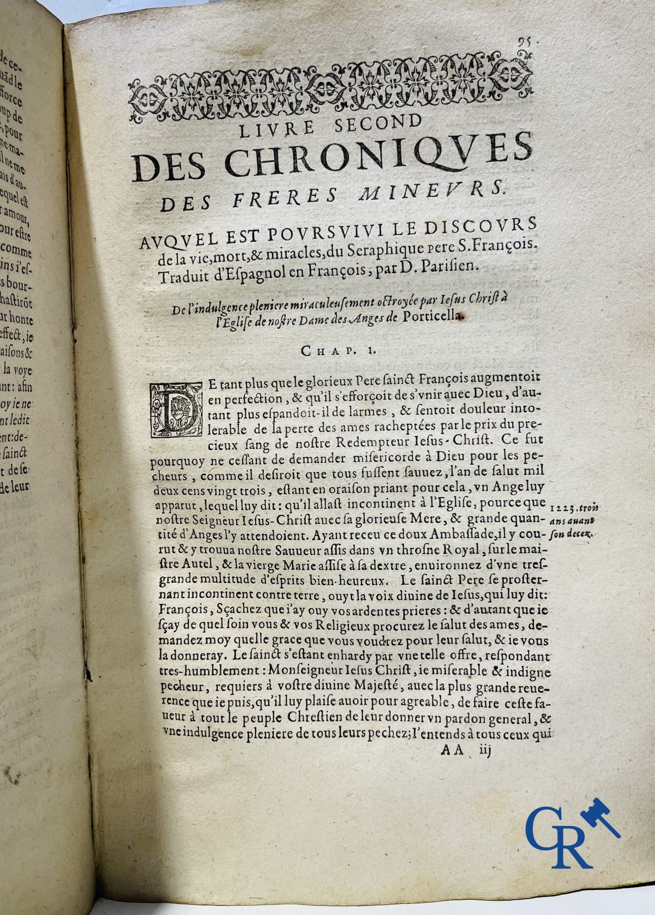 Early Printed Books: Marcos de Lisboa, Chronique et institution de l'ordre du Père S. François, Pari - Image 10 of 19