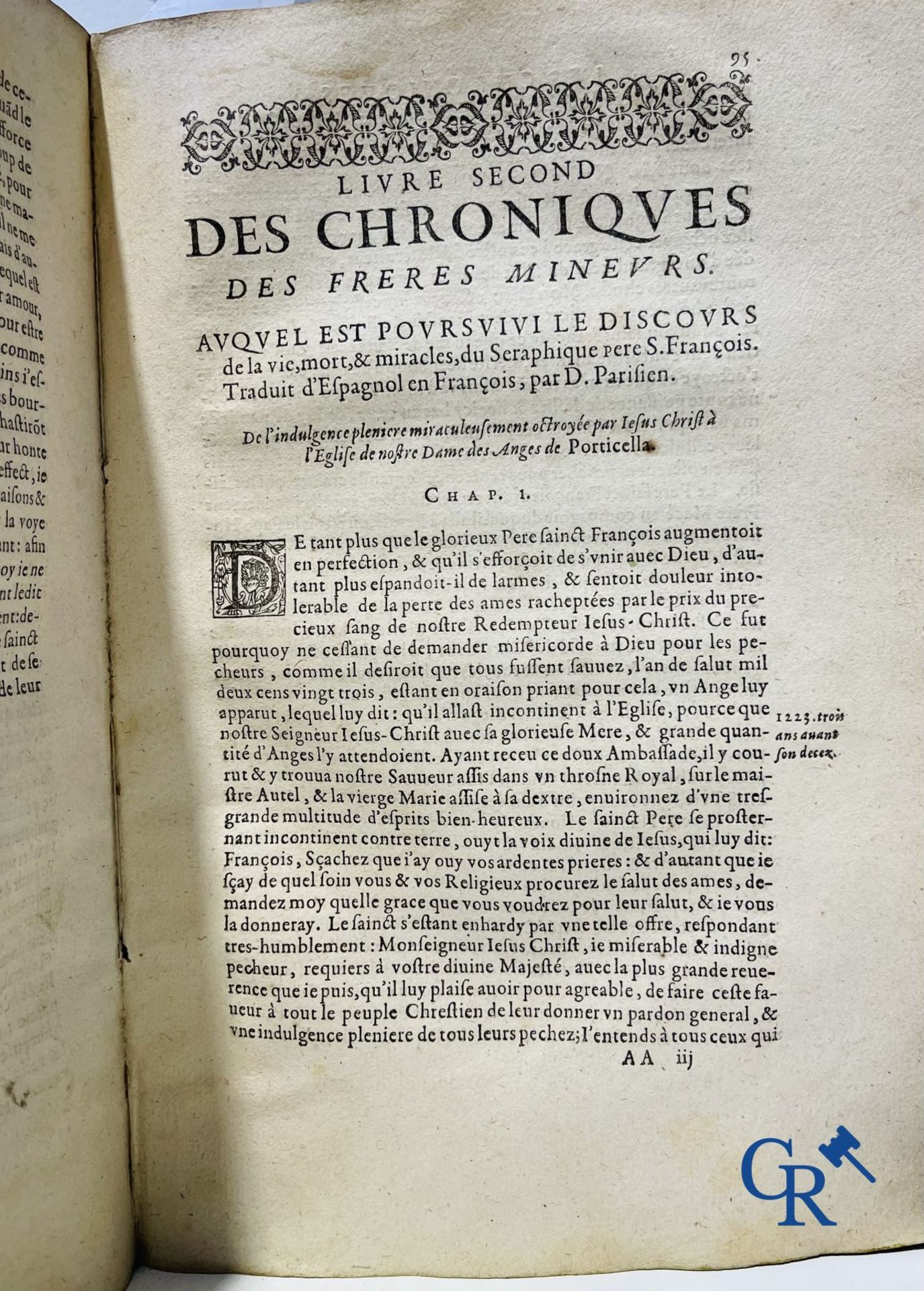 Early Printed Books: Marcos de Lisboa, Chronique et institution de l'ordre du Père S. François, Pari - Image 10 of 19
