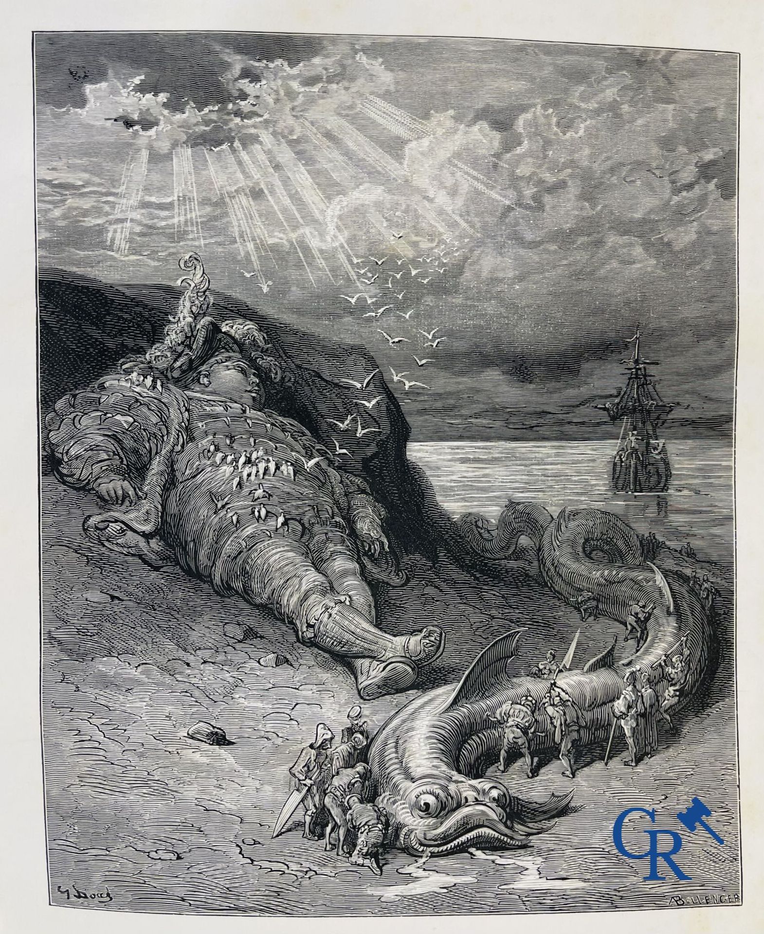 Books: Rabelais François, Works by Rabelais, drawings by Gustave Doré. Dante Alighieri, La Divina Co - Image 7 of 18