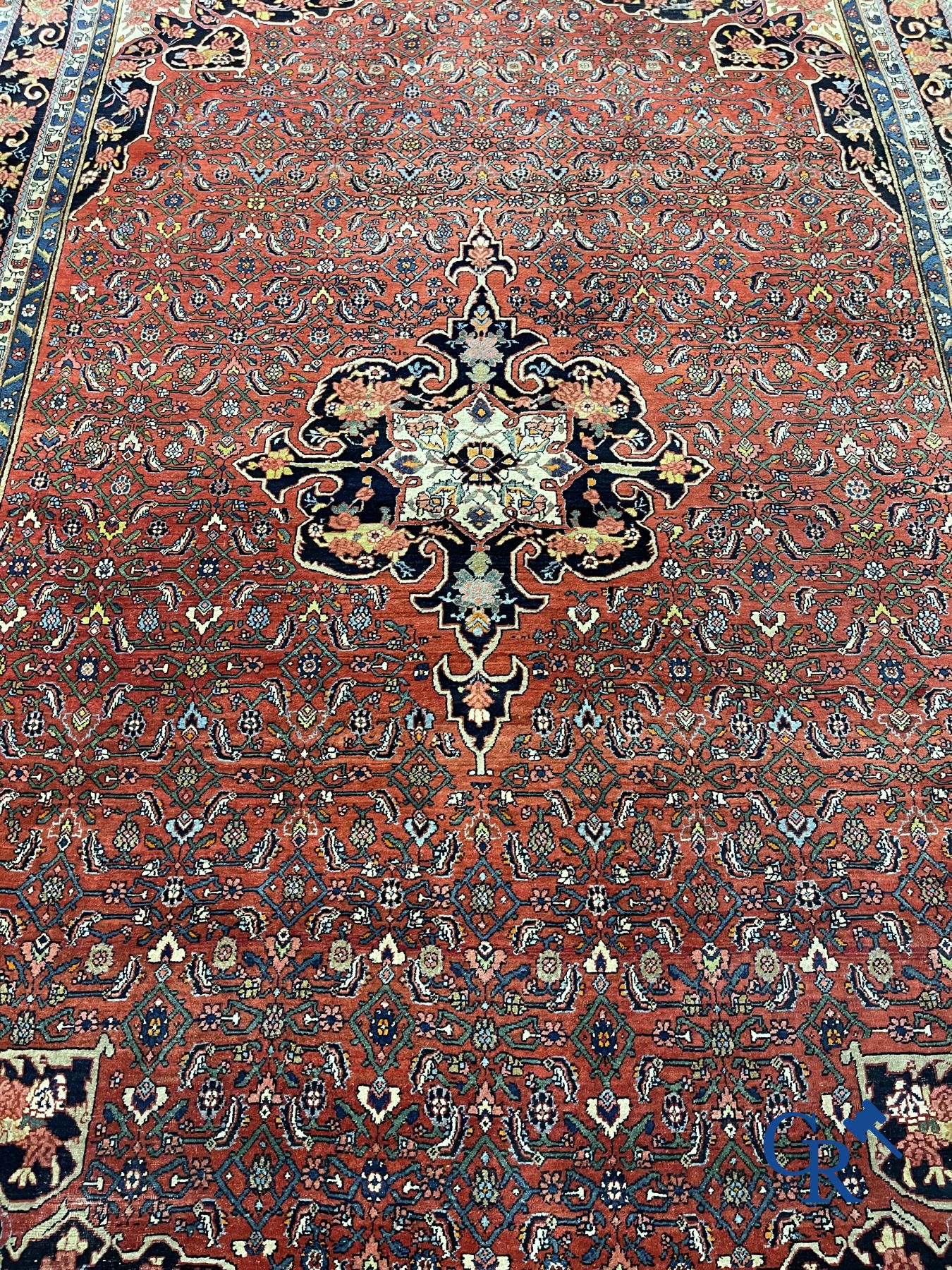 Persian carpet: Iran. Large Heriz carpet. - Image 8 of 14