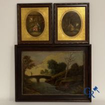 Paintings: 3 19th century paintings.