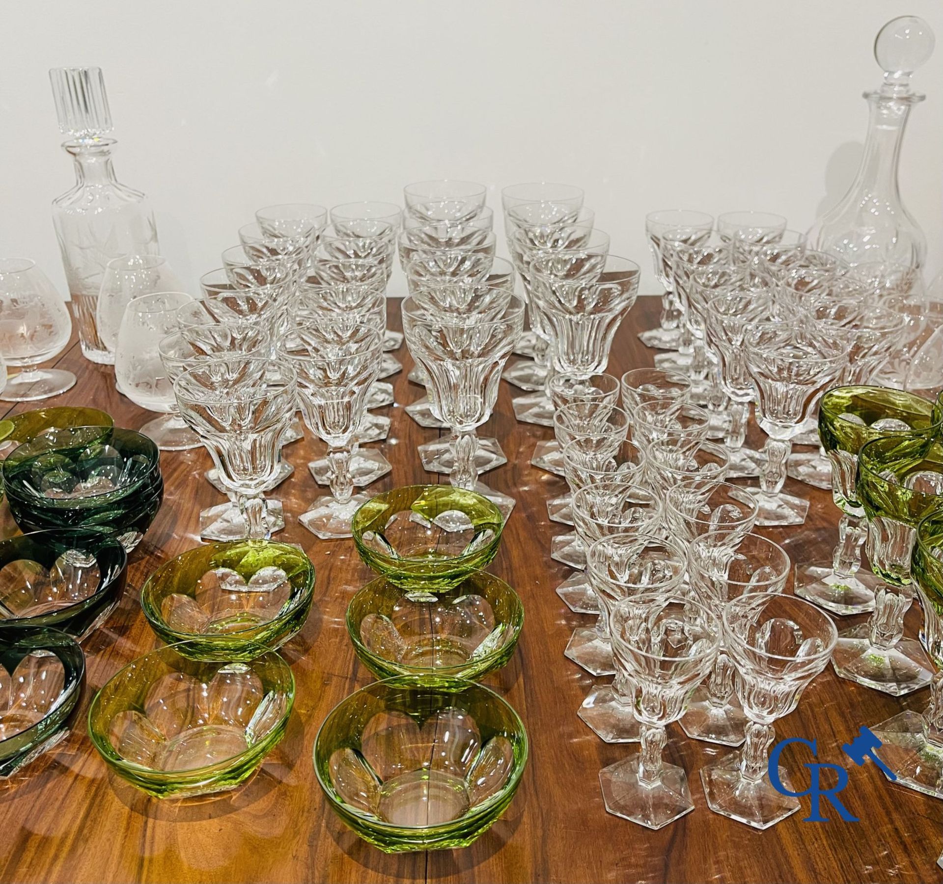 Large lot of glassware in crystal Val Saint Lambert and others. - Image 3 of 10