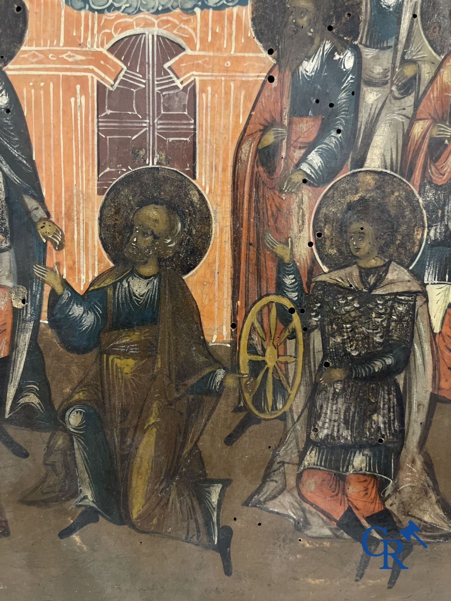 Icon: The nine martyrs of Cyzicus. 18th - 19th century. - Bild 3 aus 17
