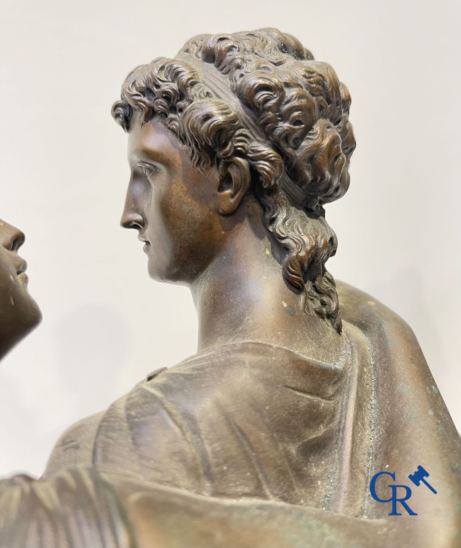 2 Bronze sculptures. Leon Grégoire and Leon Pilet "Allégorie de la fidélité". 19th century. - Image 13 of 21