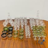 Large lot of glassware in crystal Val Saint Lambert and others.