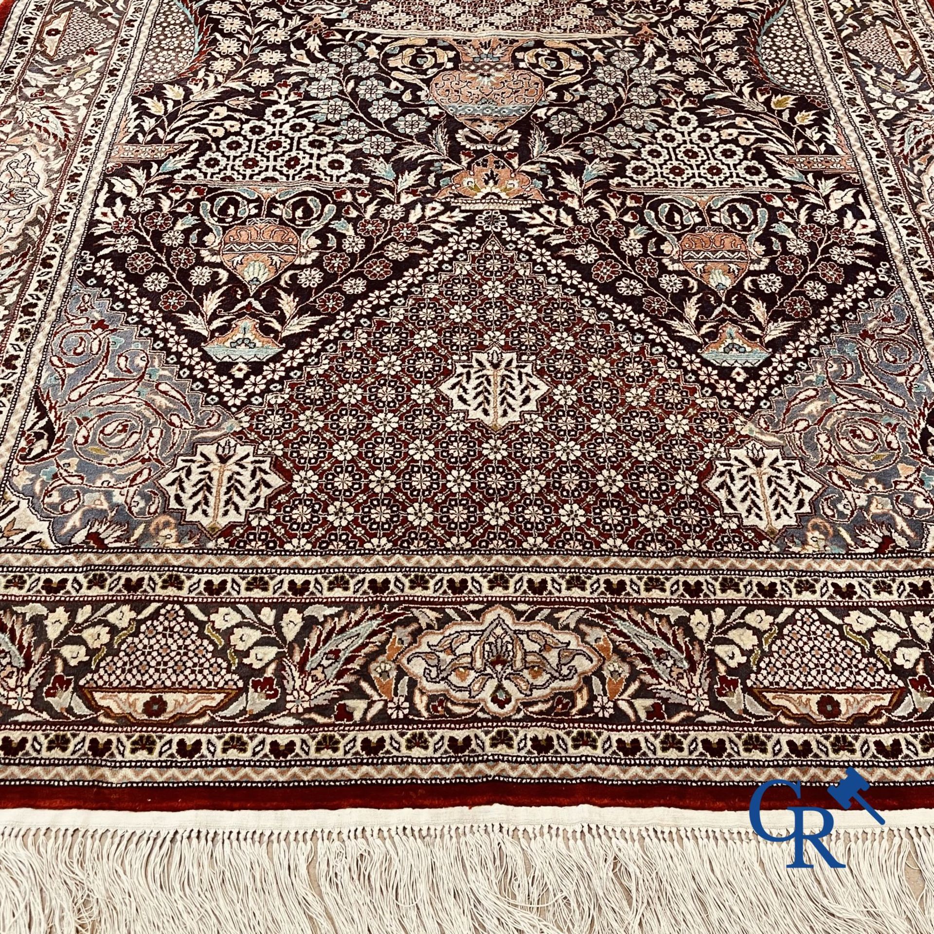 Carpet: Oriental carpet wool and silk