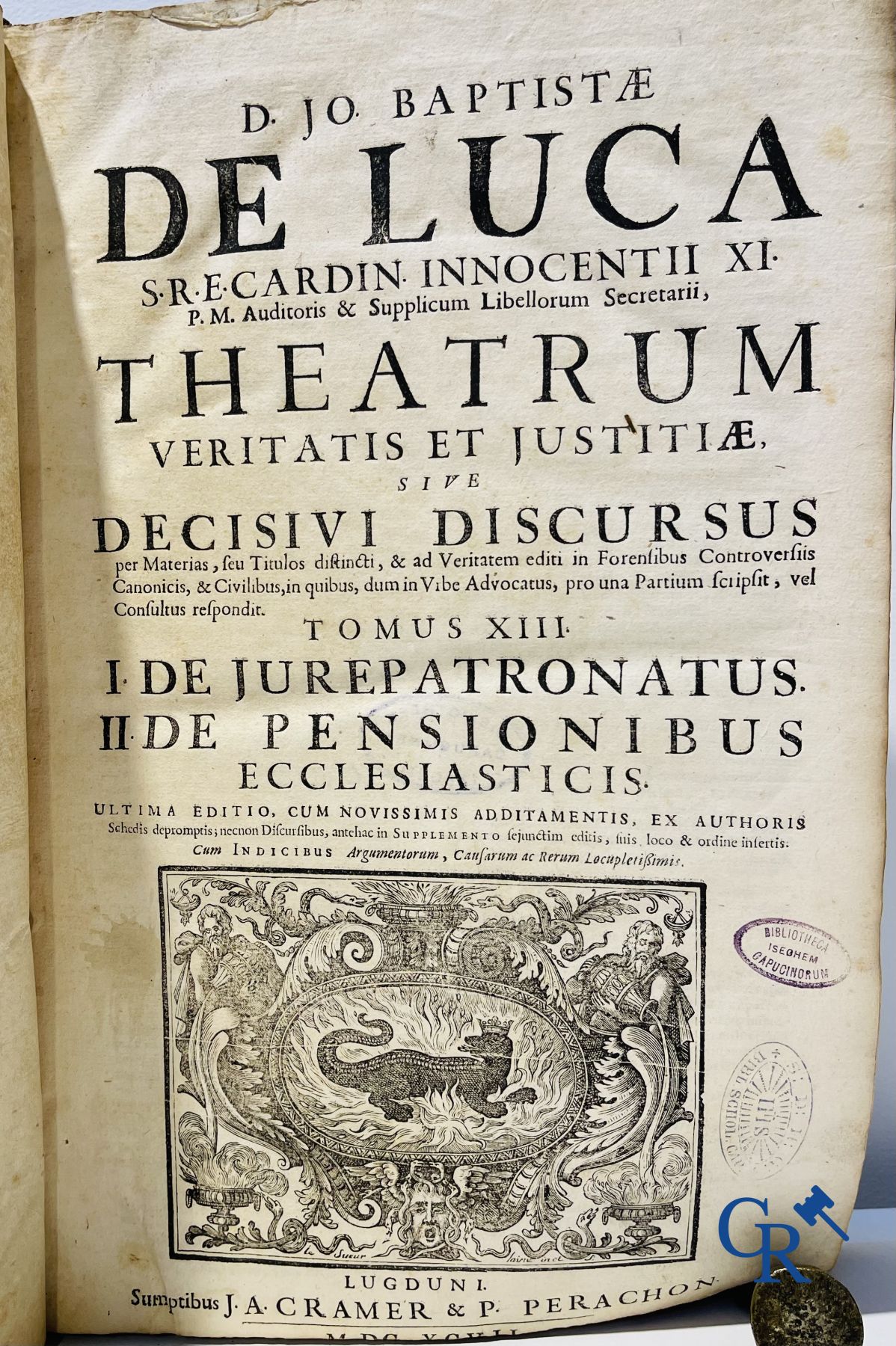 Early printed books: Giovanni Battista de Luca, Theatrum veritatis et justitiae. J.A. Cramer & Phili - Image 5 of 13