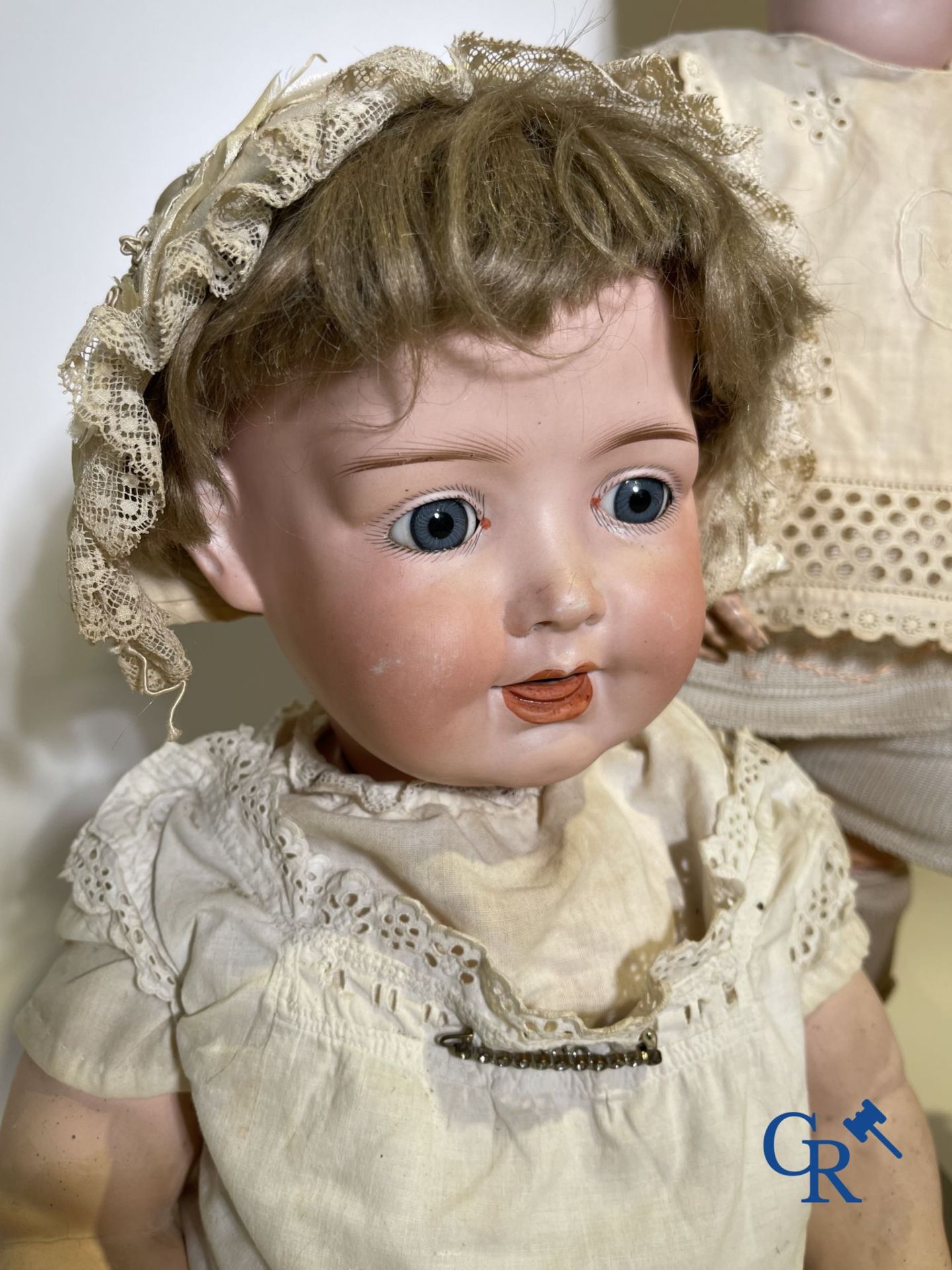 Toys: antique dolls: a lot of 3 antique dolls with porcelain head. - Image 4 of 9