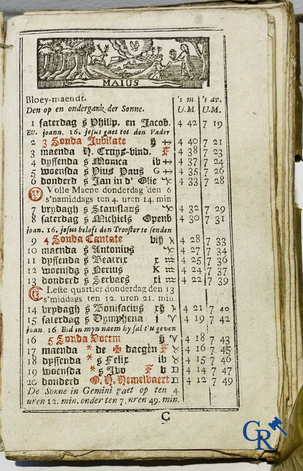 Early printed books: Jan Van Raedersterre, Den nieuwen Vlaemschen comptoir Almanach. 1773 Petrus Joa - Bild 8 aus 23