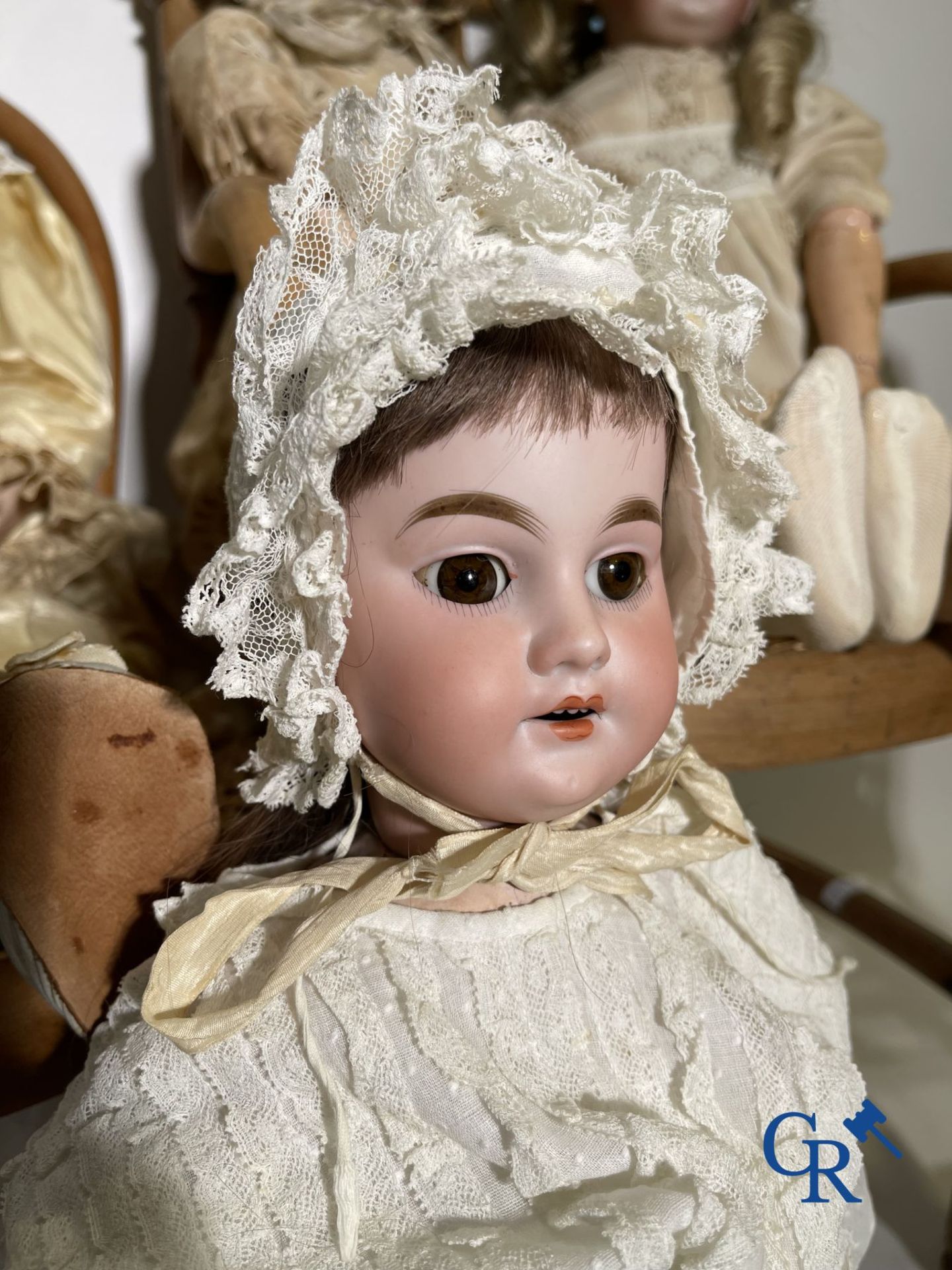 Toys: antique dolls: 6 German dolls with porcelain heads. - Image 7 of 15