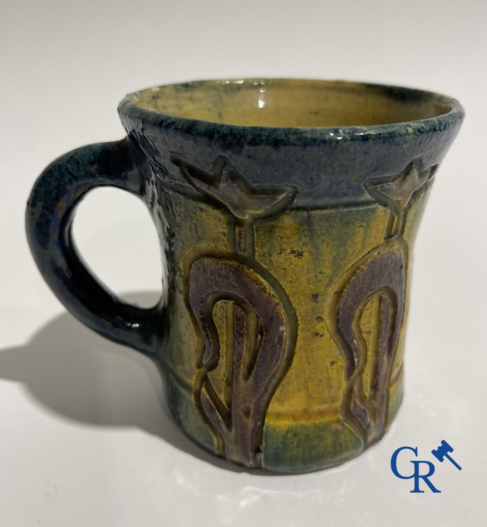 A Torhout tobacco pot Armand Maes-Platteau and a mug in Flemish pottery. - Image 10 of 14