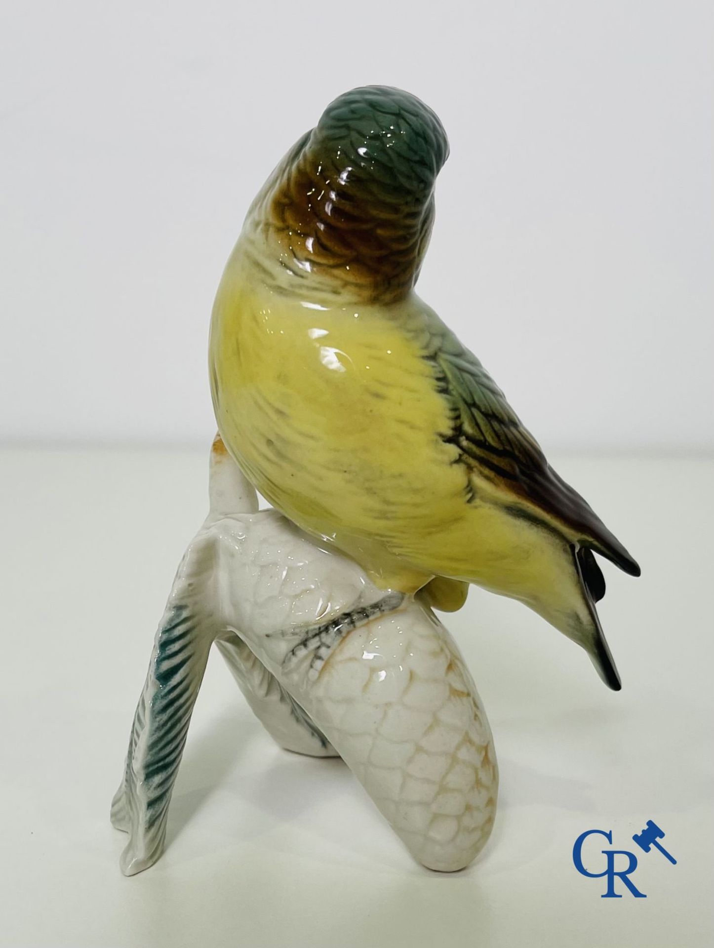 A lot of 4 birds in German porcelain and Italian faience. - Image 14 of 16
