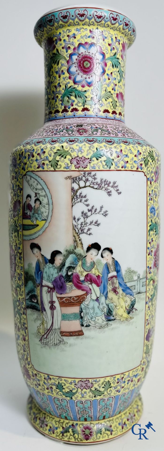 Chinese Porcelain: Large Chinese vase with a double decor. 20th century. - Image 9 of 17