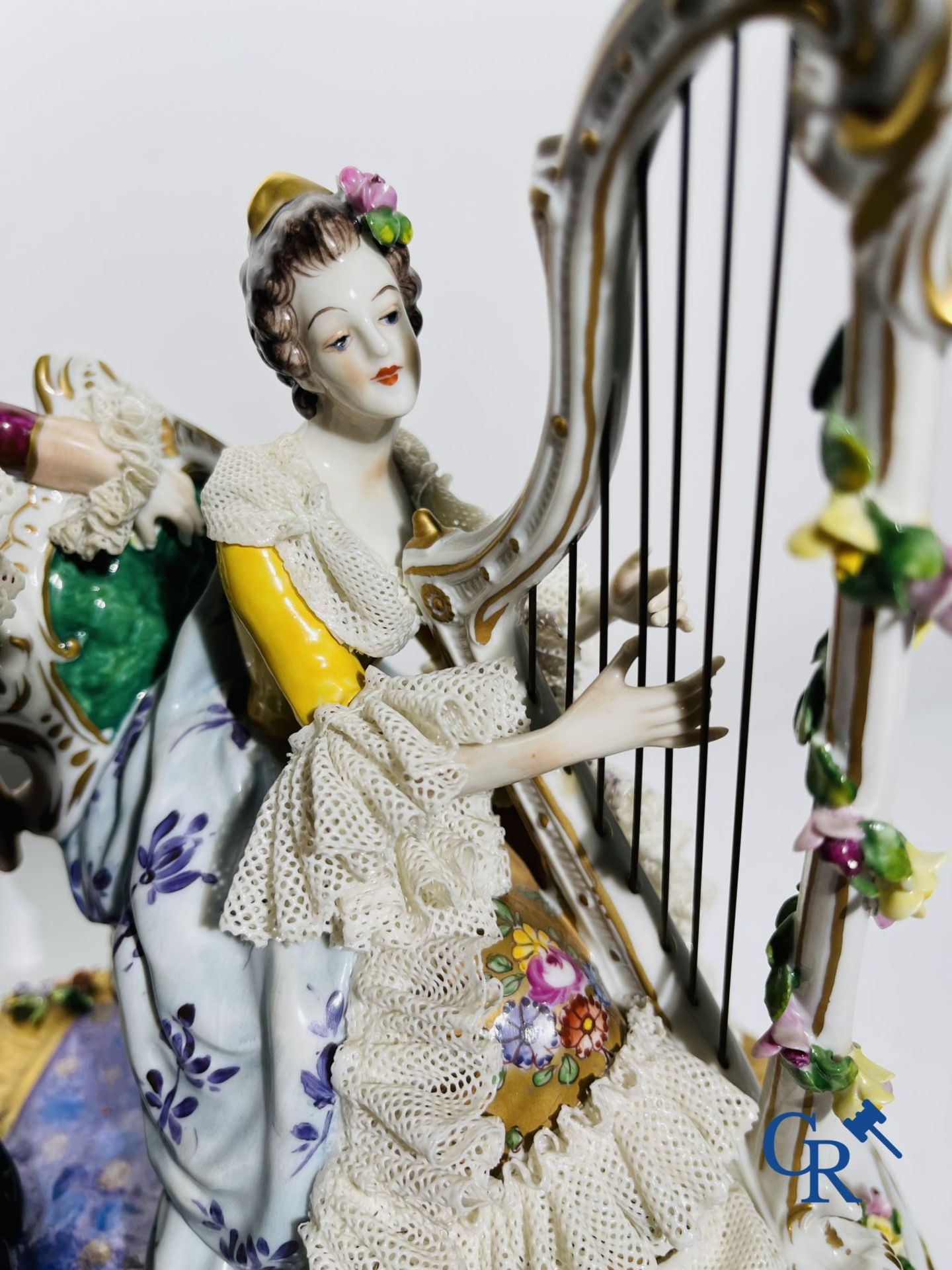 Porcelain: Volkstedt Rudolstadt: "The harpist" - Bild 6 aus 6