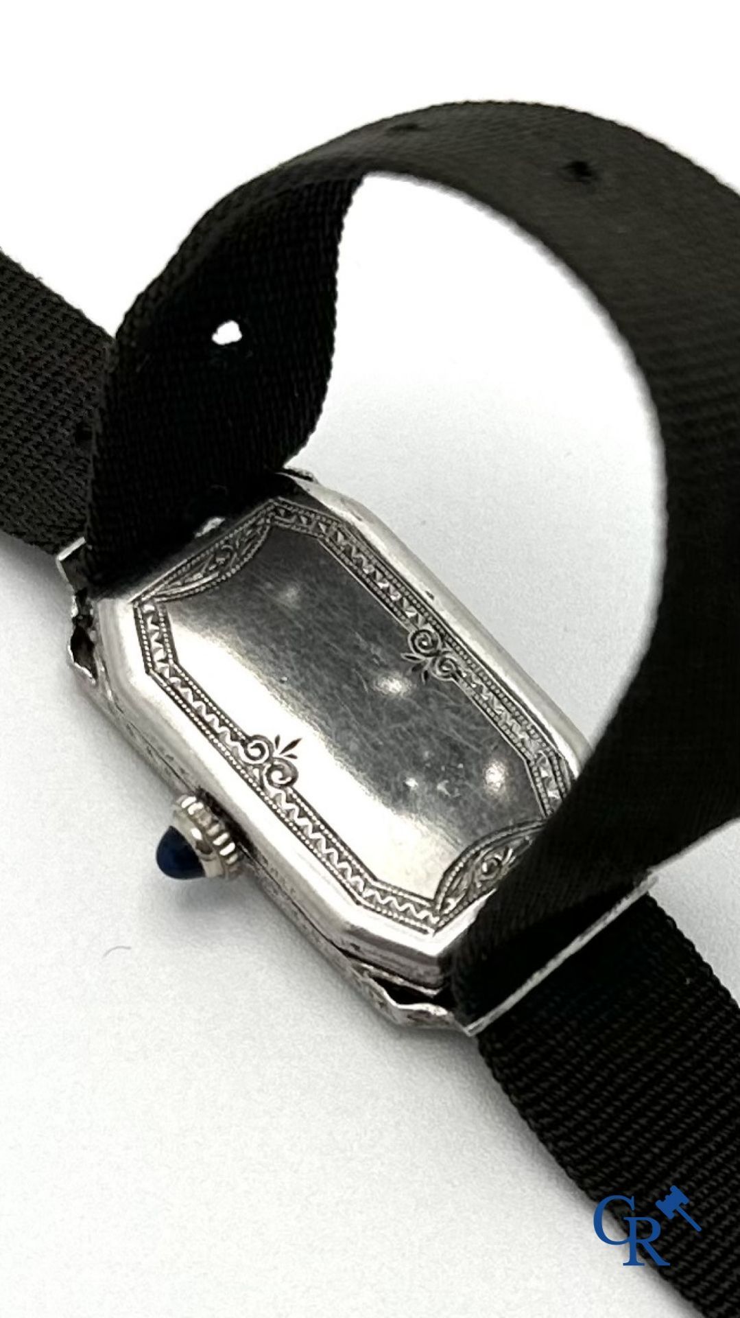 Jewellery - Watches: Art Deco ladies watch in Platinum. - Image 4 of 4