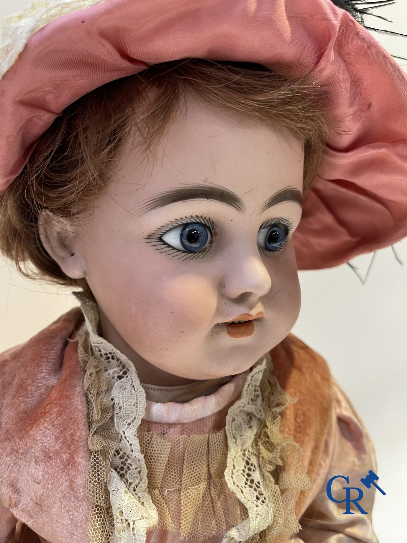 Toys: antique dolls: Beautiful lot of 2 dolls with porcelain head and a toy. - Image 5 of 14