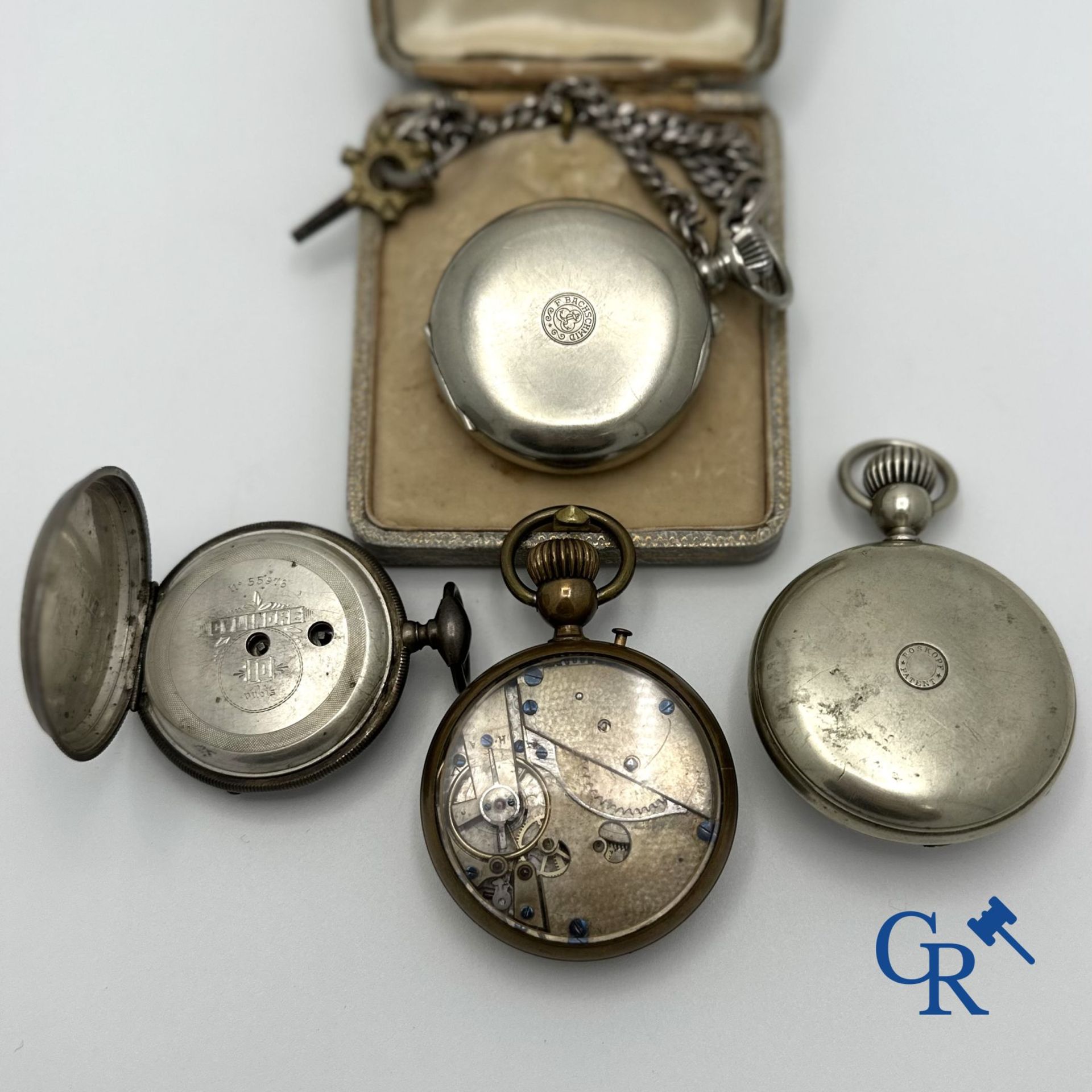 Watches: Lot of 4 old pocket watches. - Image 3 of 4